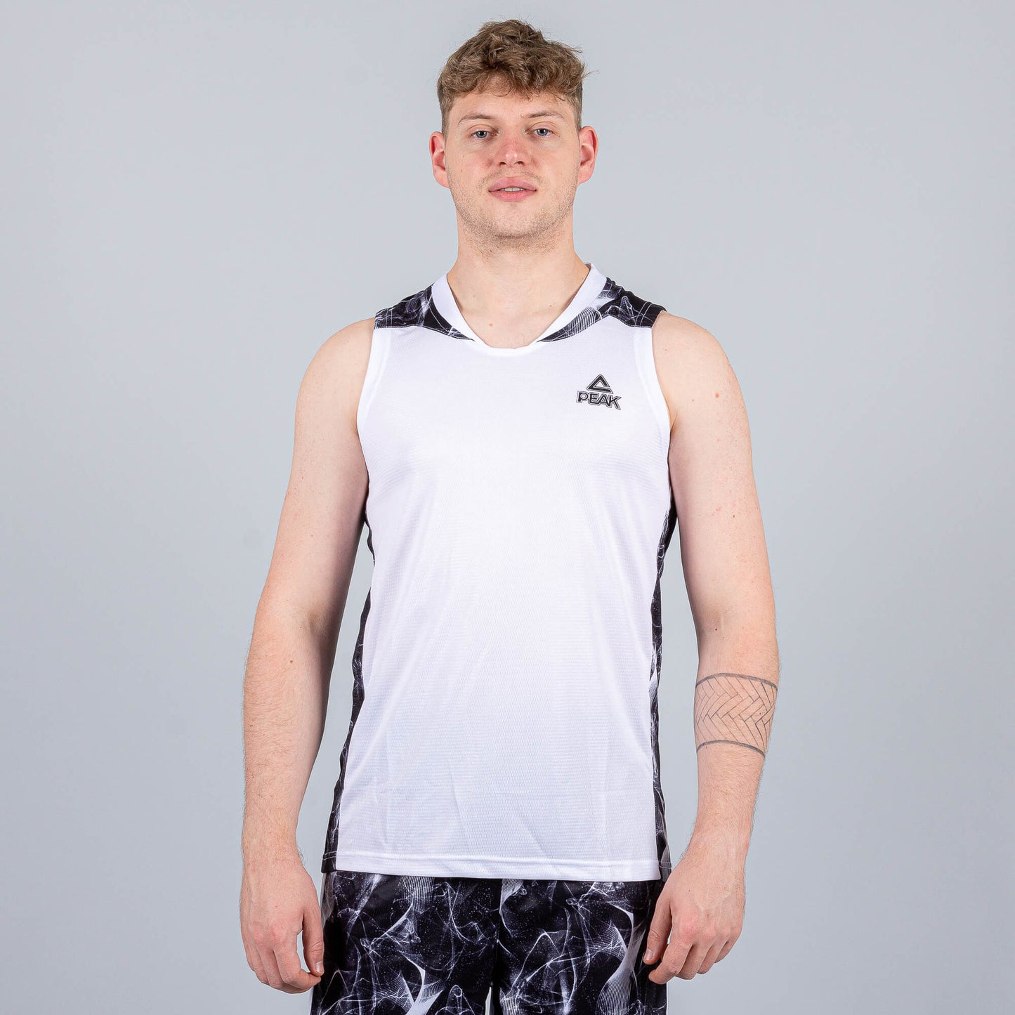 Basketbalová súprava (dres + trenírky)  Peak Basketball Sets Match biela