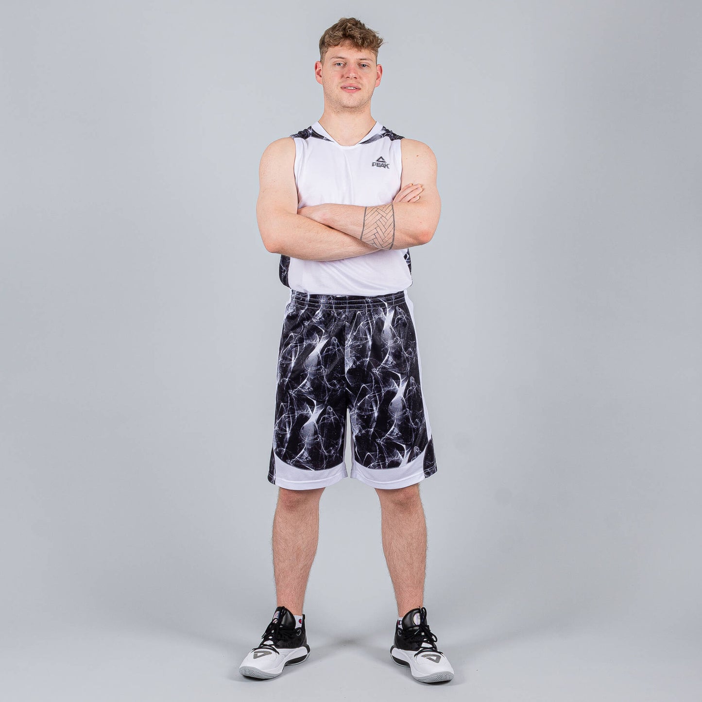 Basketbalová súprava (dres + trenírky)  Peak Basketball Sets Match biela