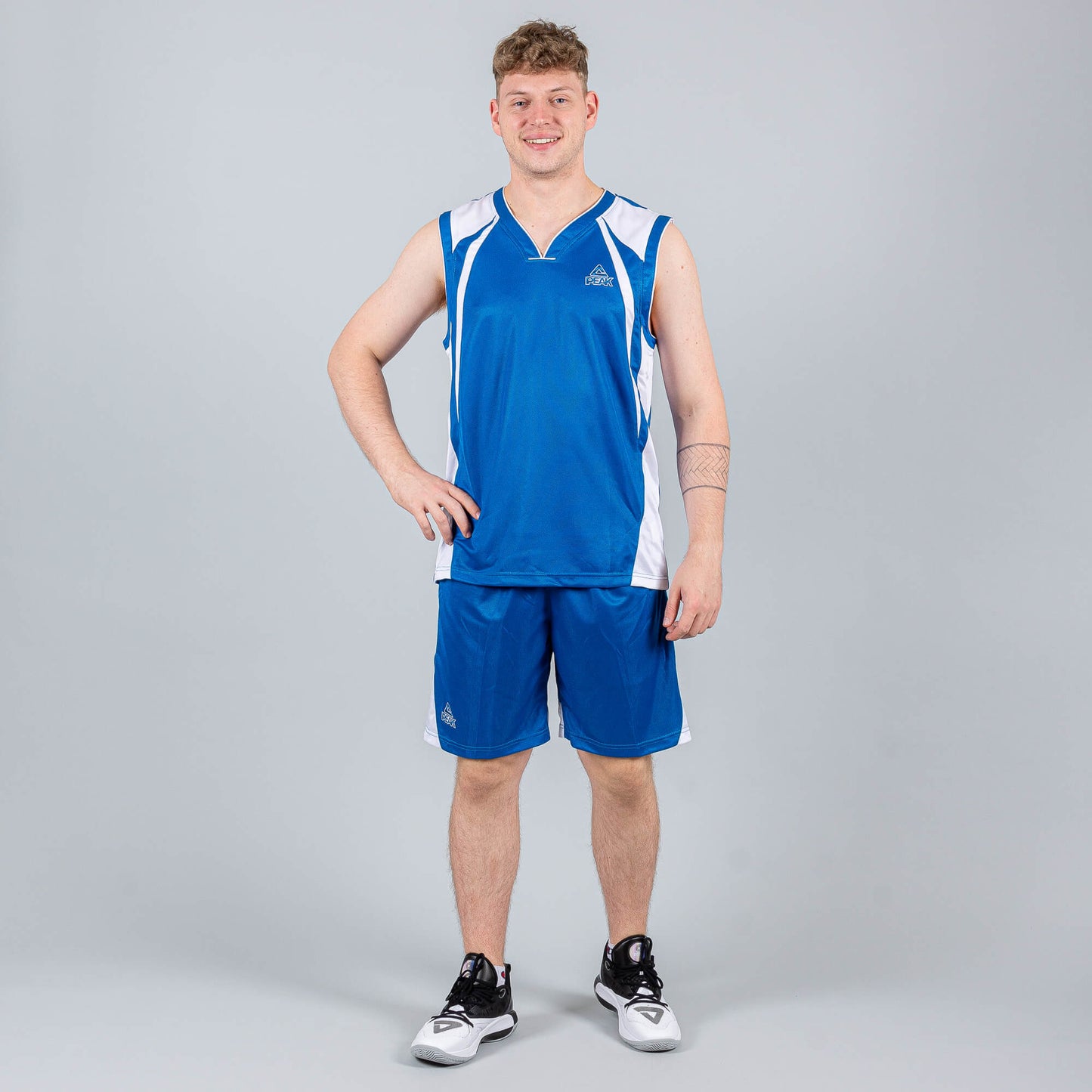 Basketbalová súprava (dres + trenírky) Peak Mens Basketball set Blue modro-biela