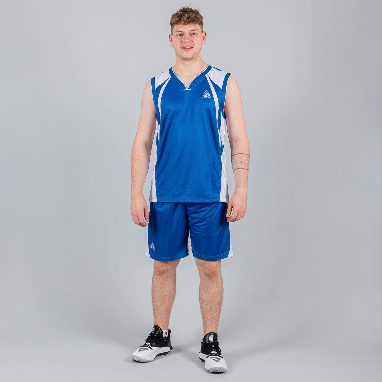 Basketbalová súprava (dres + trenírky) Peak Mens Basketball set Blue modro-biela