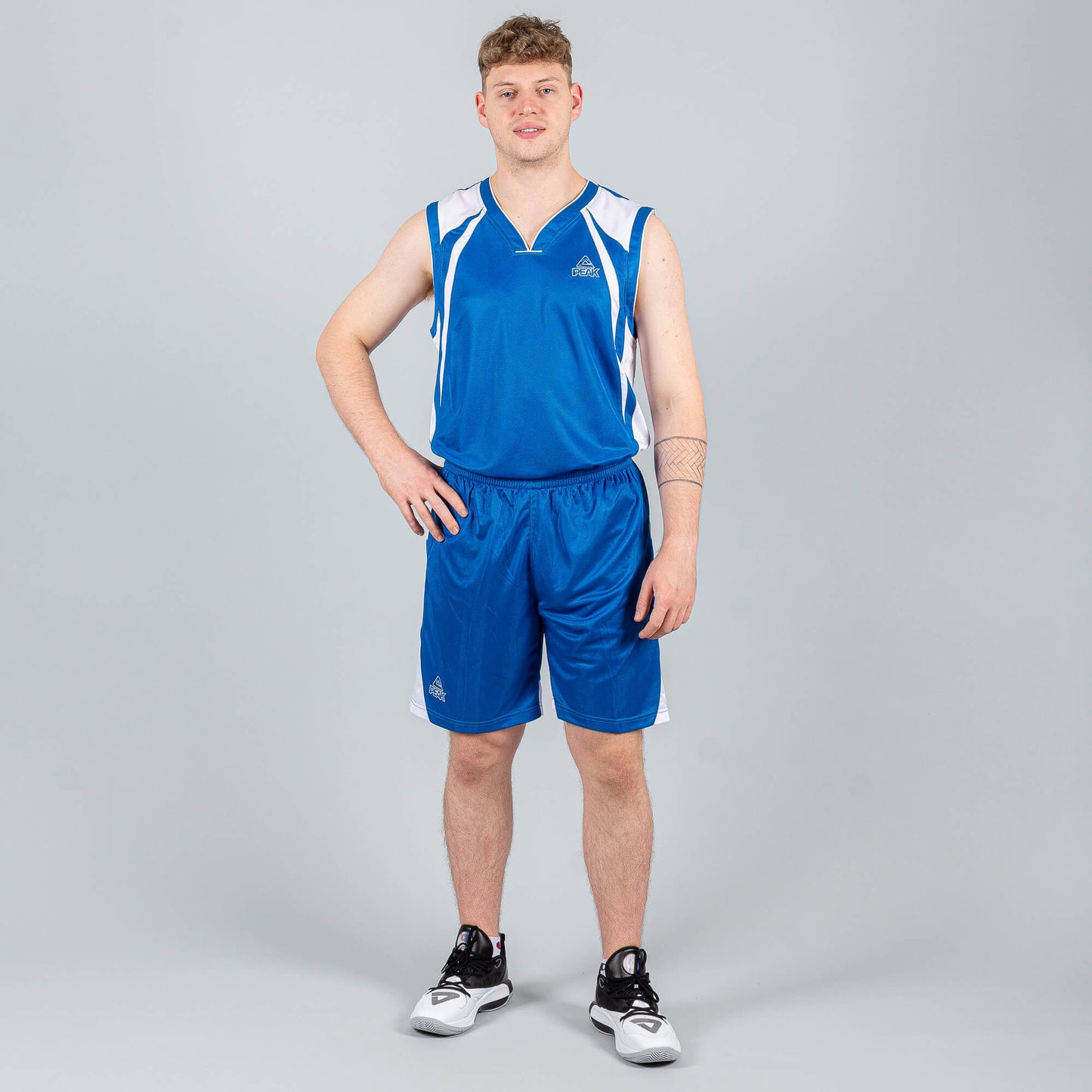 Basketbalová súprava (dres + trenírky) Peak Mens Basketball set Blue modro-biela