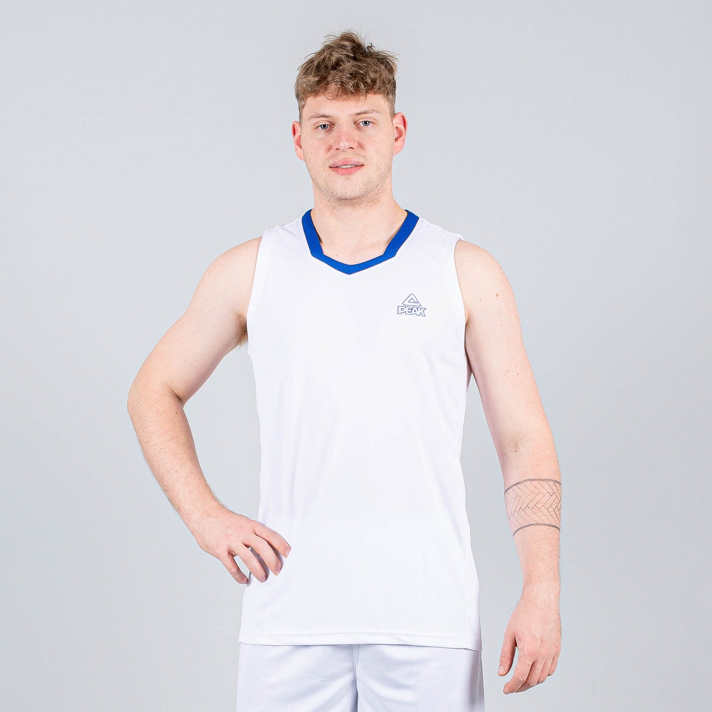 Basketbalová súprava (dres + trenírky) Peak Basketball Uniform set bielo/modrá