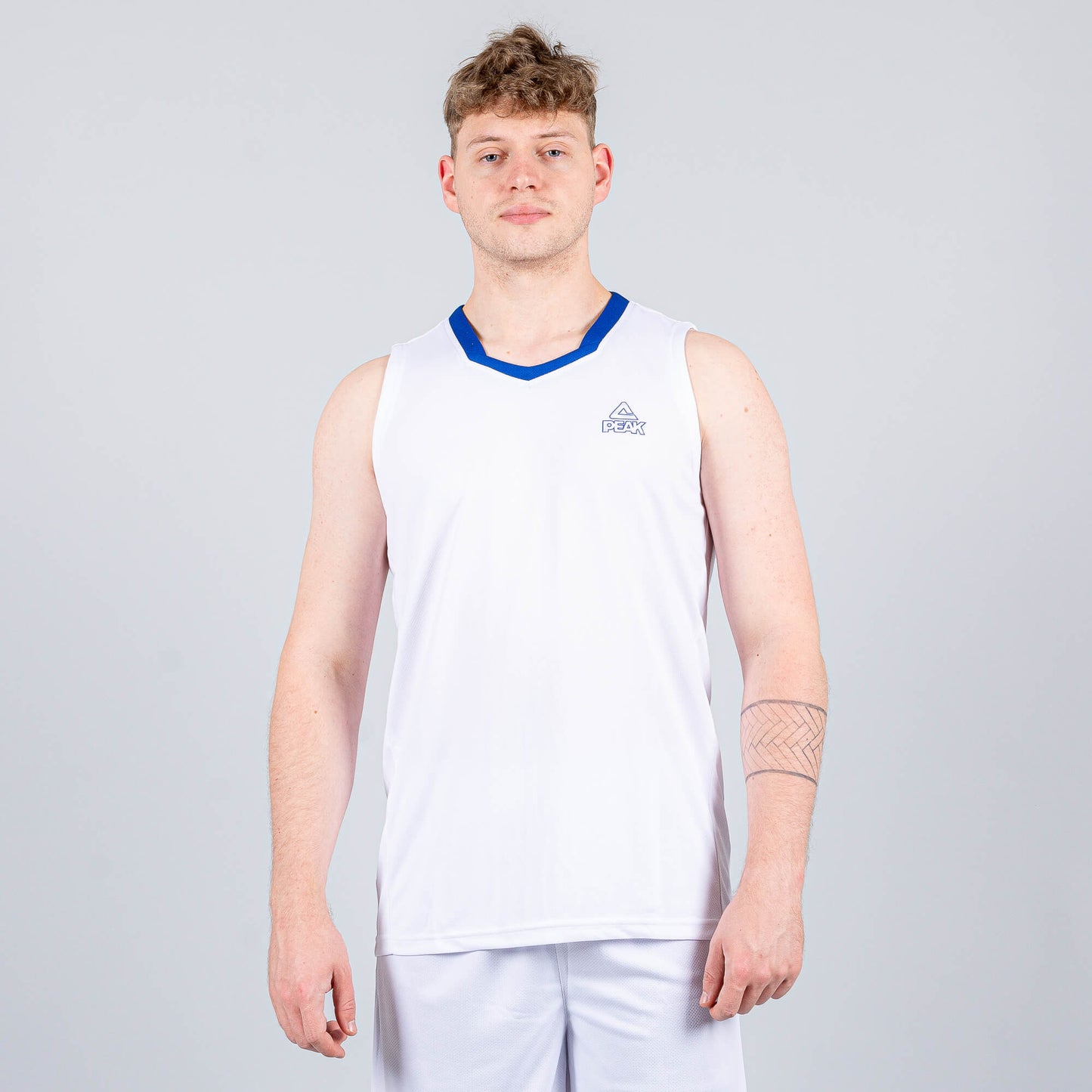 Basketbalová súprava (dres + trenírky) Peak Basketball Uniform set bielo/modrá