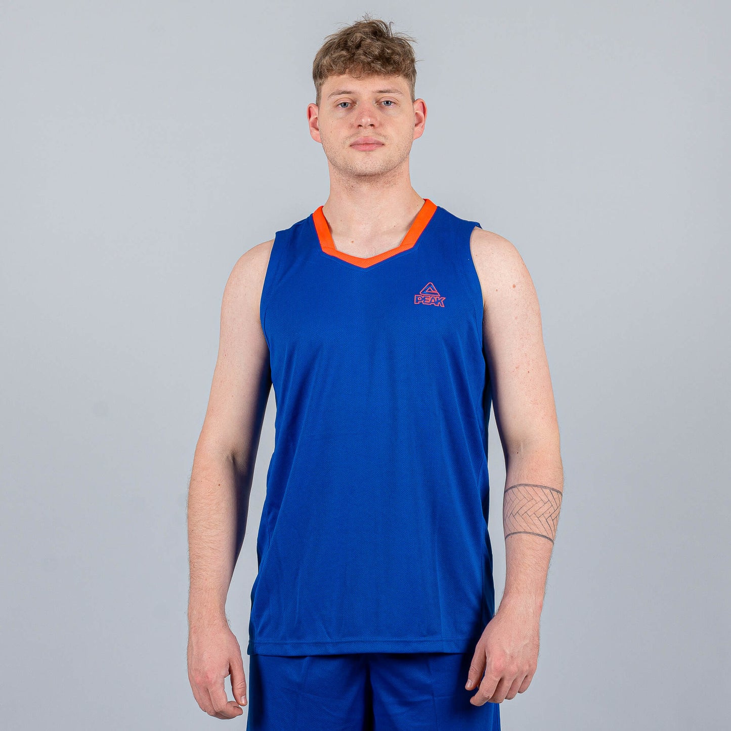 Basketbalová súprava (dres + trenírky) Peak Basketball Uniform set modro/oranžová