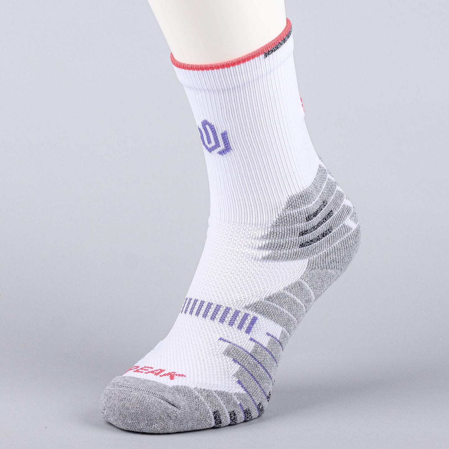 Basketbalové ponožky PEAK Andrew Wiggins WHITE/LT.MELANGE GREY