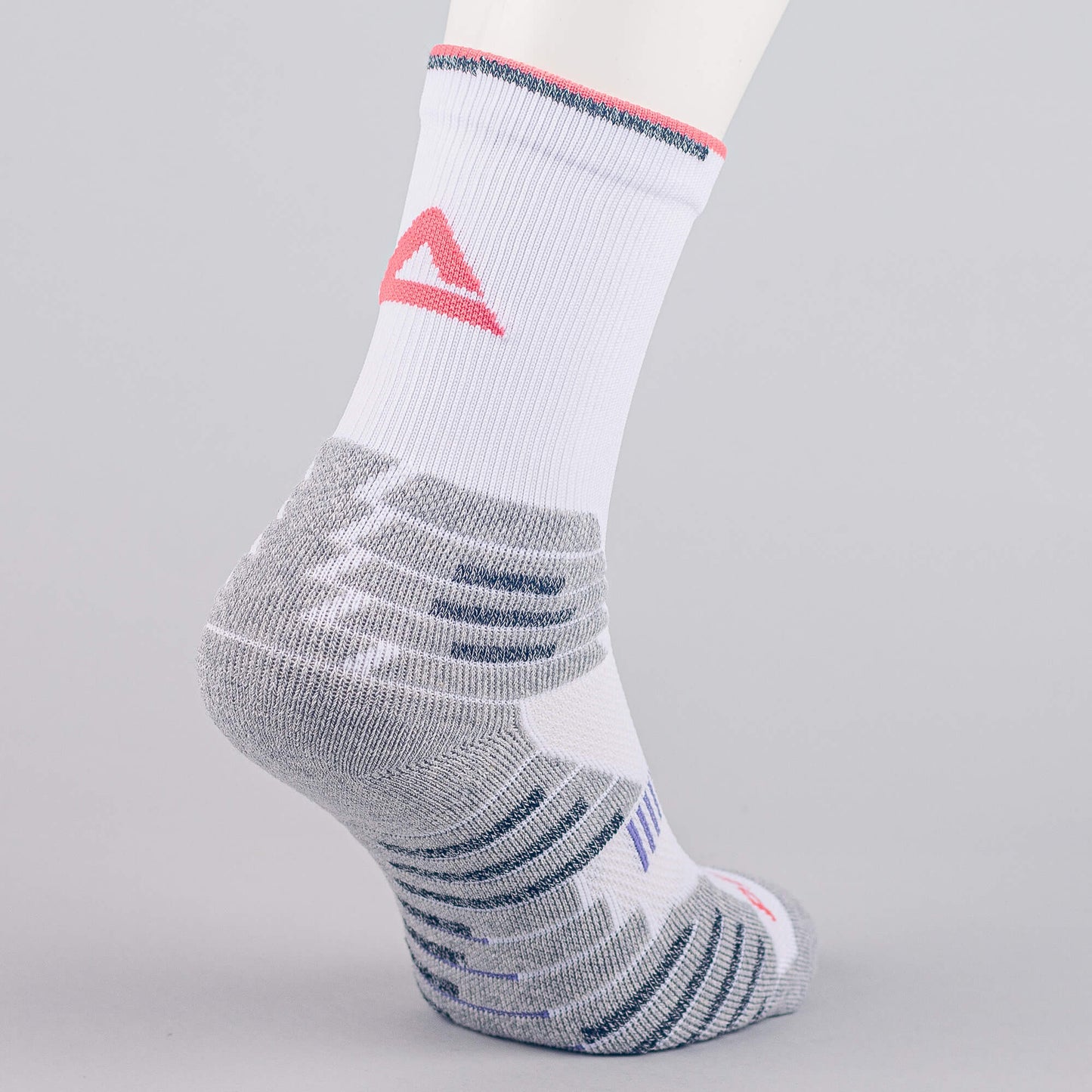 Basketbalové ponožky PEAK Andrew Wiggins WHITE/LT.MELANGE GREY