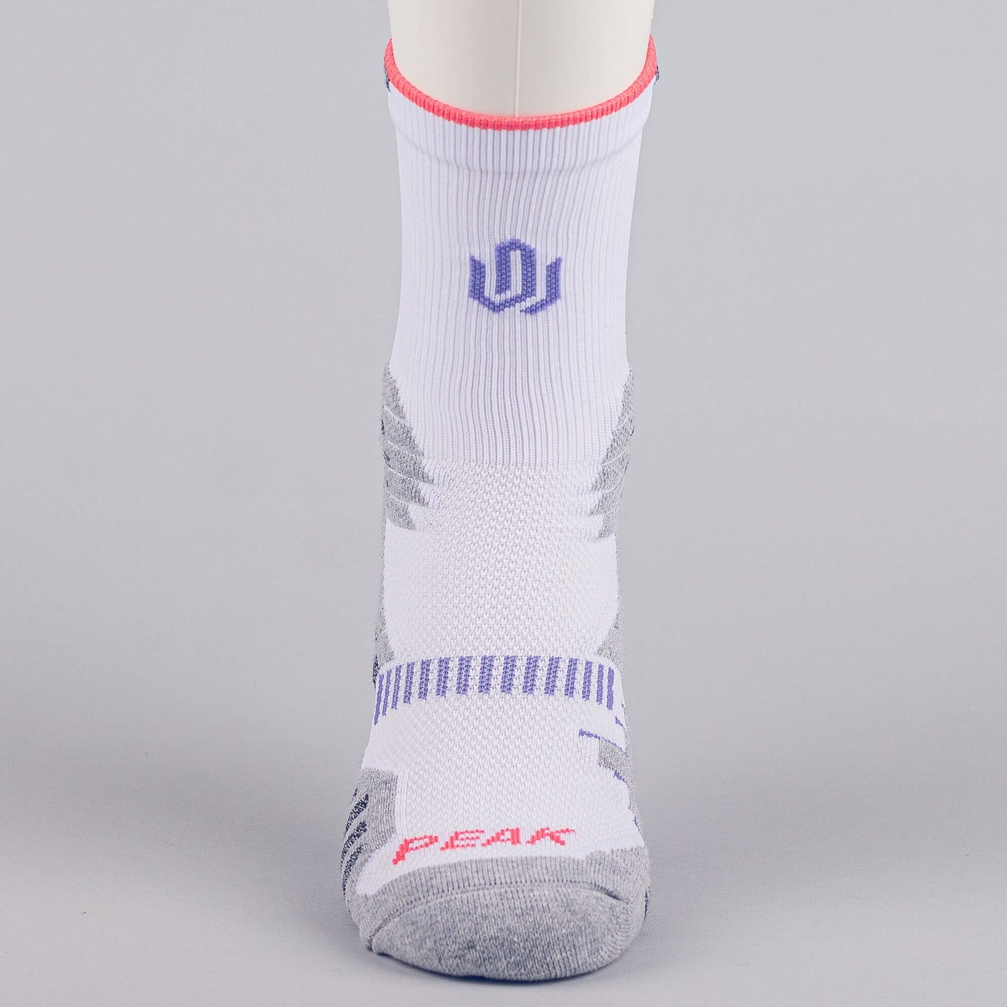 Basketbalové ponožky PEAK Andrew Wiggins WHITE/LT.MELANGE GREY