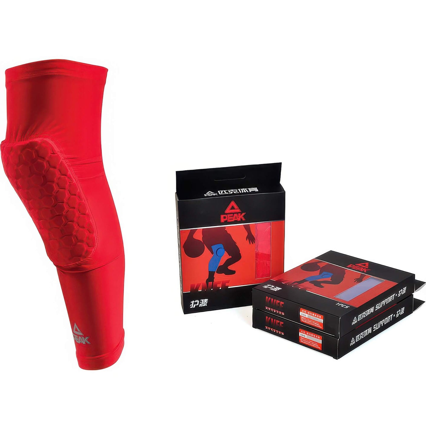 Predĺžený chránič kolena Peak Knee Protector červený