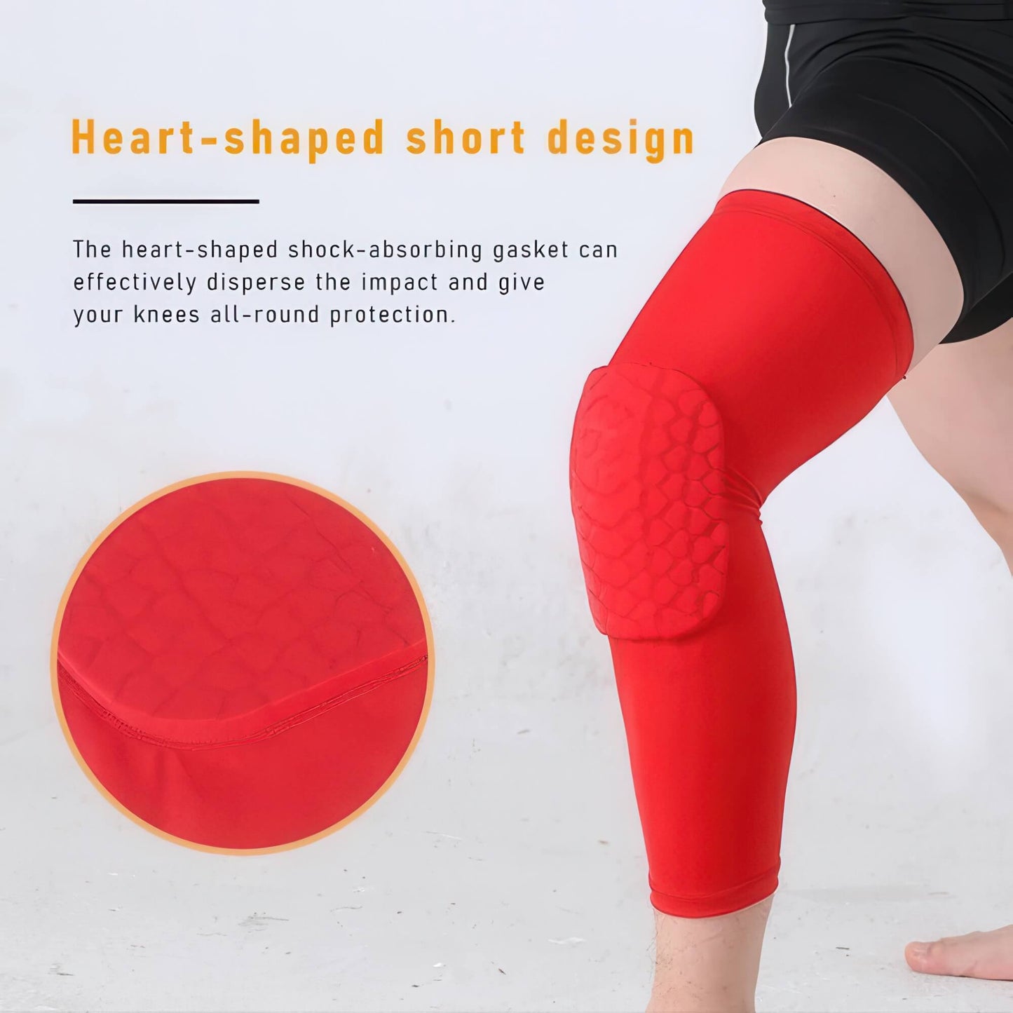 Predĺžený chránič kolena Peak Knee Protector červený