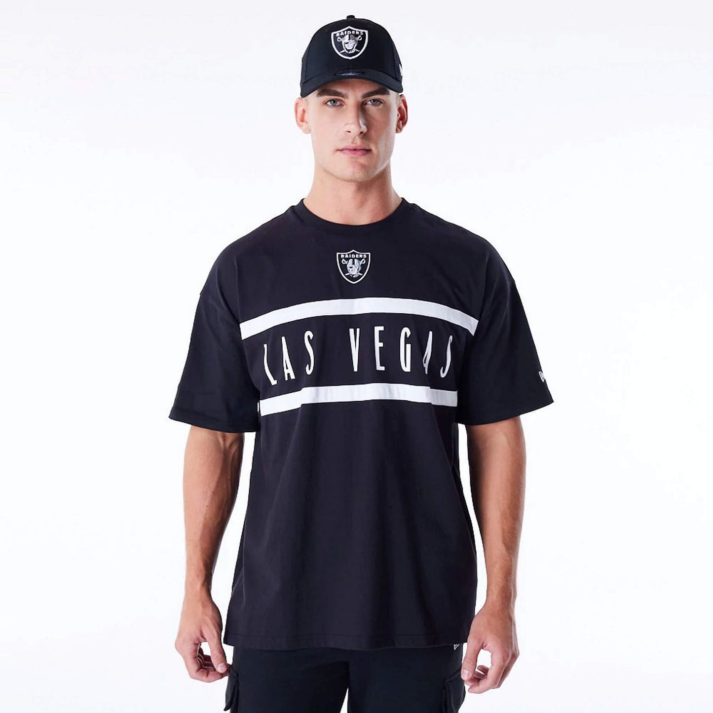 Tričko New Era NFL Las Vegas Raiders Drop Shoulder Black Drop Shoulder T-Shirt čierne