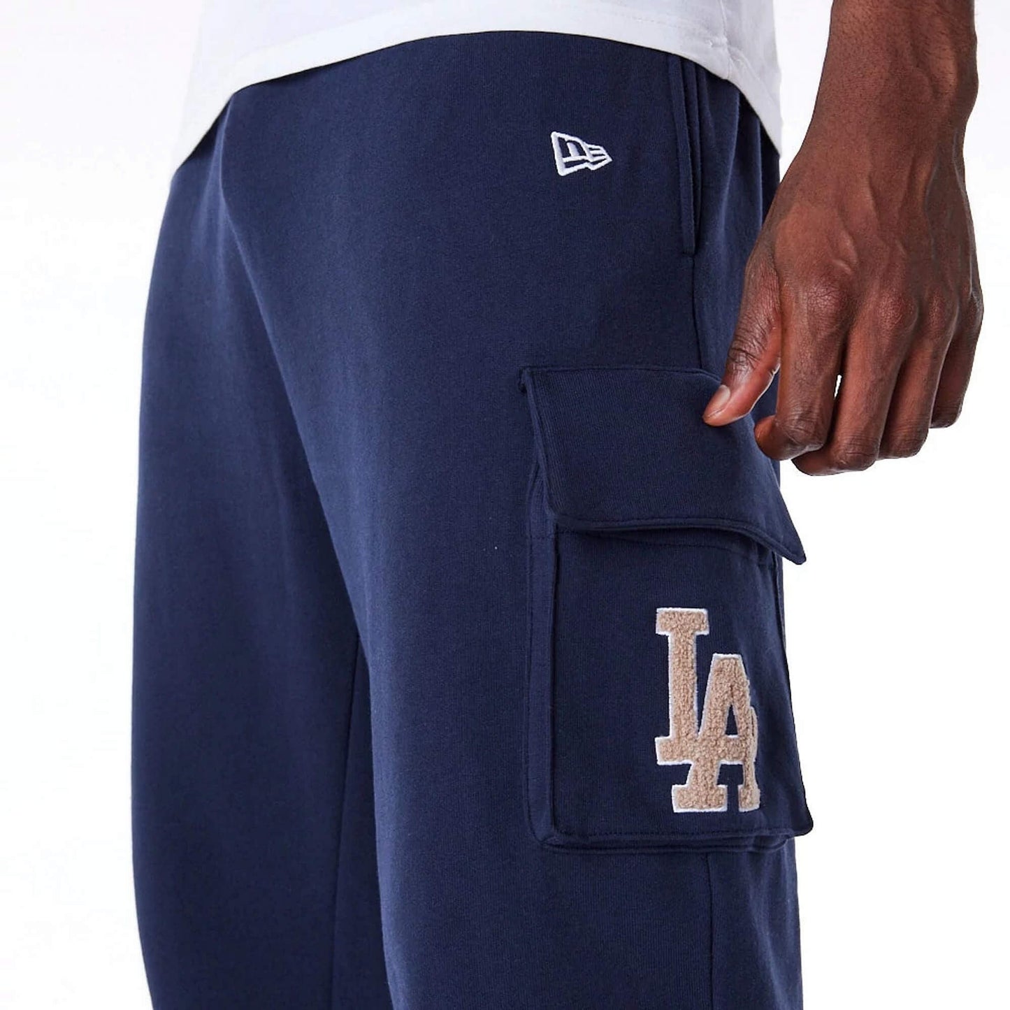 Tepláky New Era MLB Los Angeles Dodgers World Series Navy Fleece Cargo Joggers tmavomodré