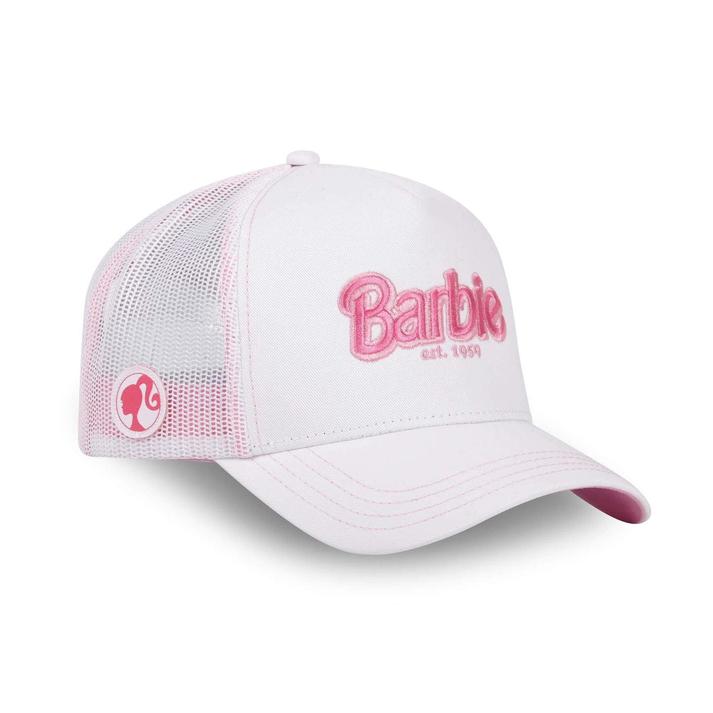 šiltovka femme trucker CAPSLAB X BARBIE biela