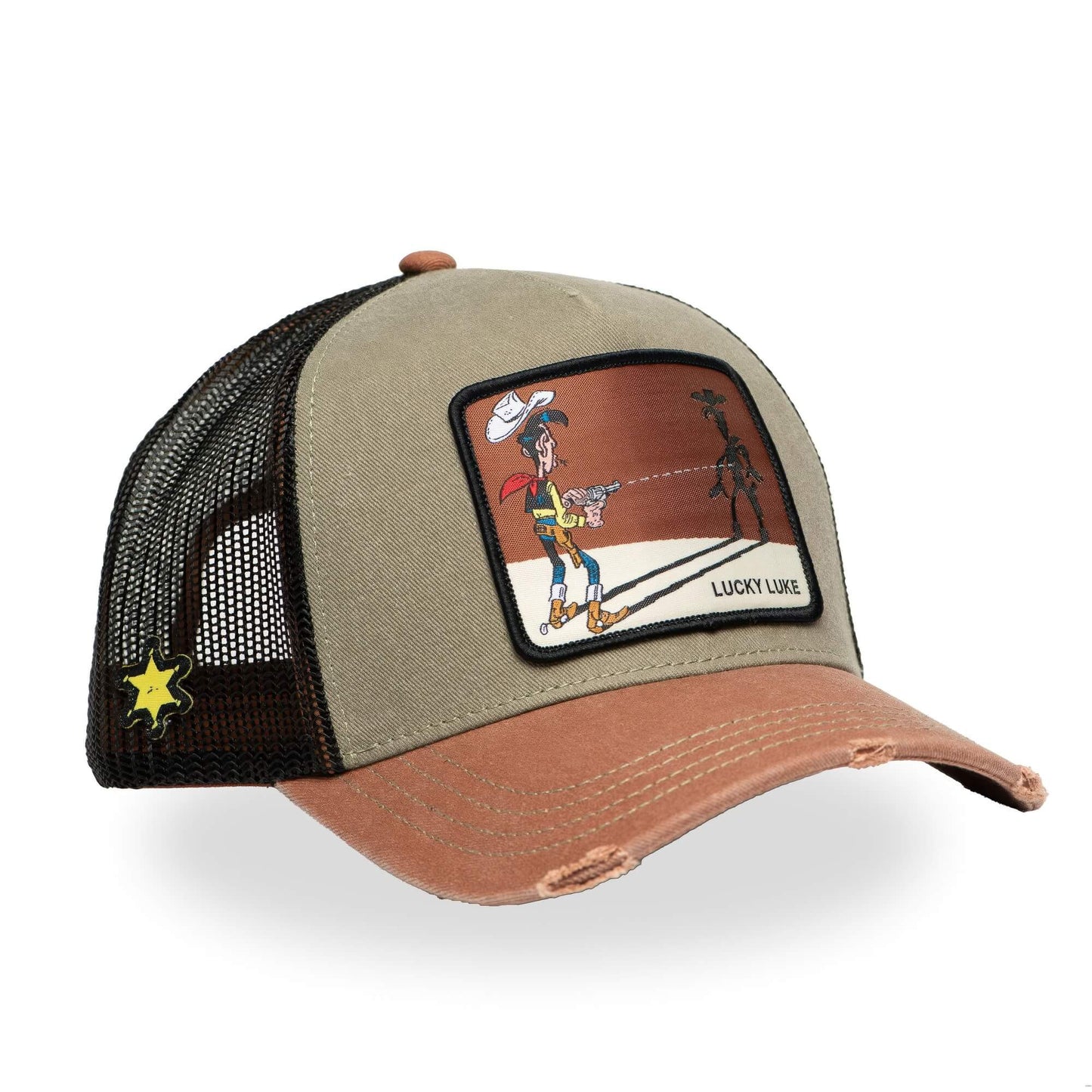 šiltovka trucker CAPSLAB X LUCKY LUKE khaki