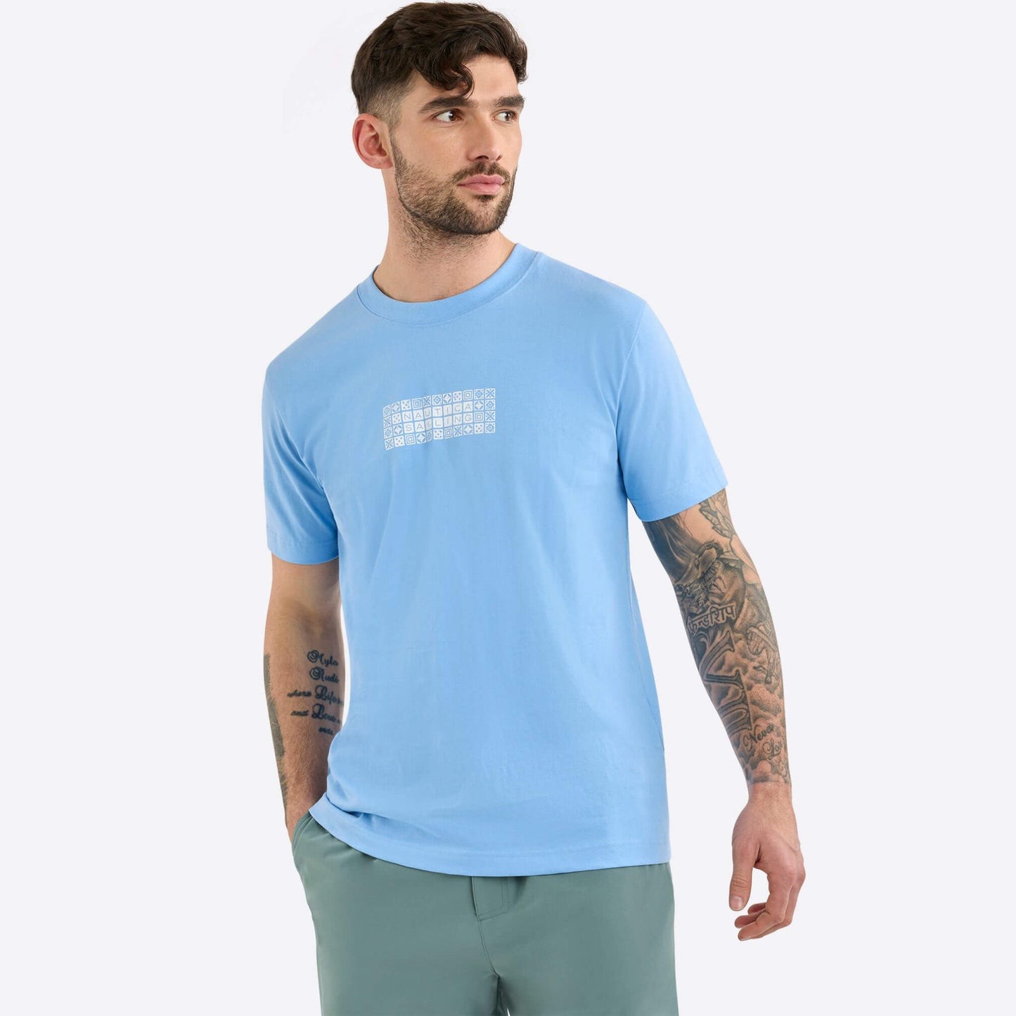 Tričko Nautica Bodmin T-Shirt bledomodré