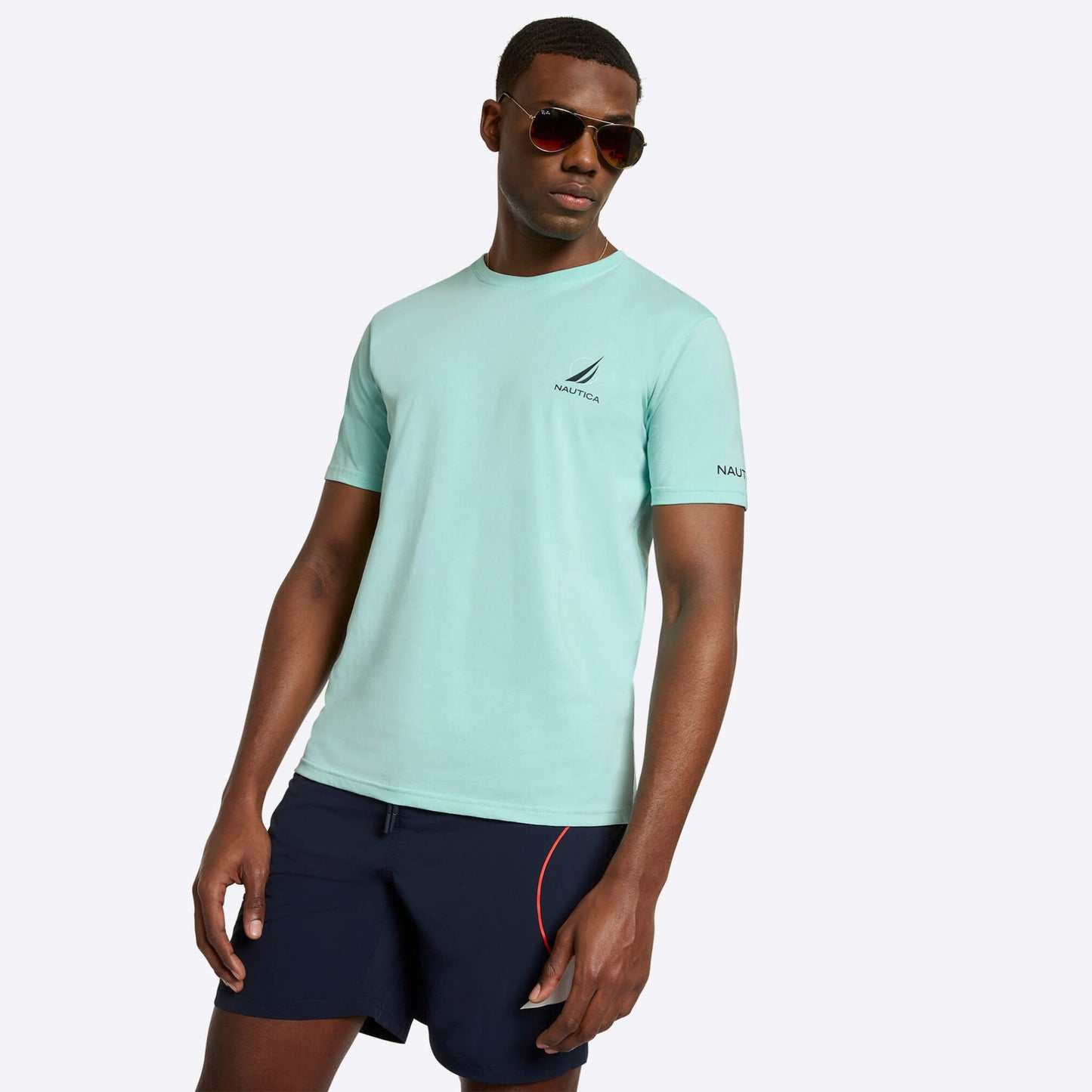 Tričko Nautica Sergei B&T T-Shirt tyrkysové