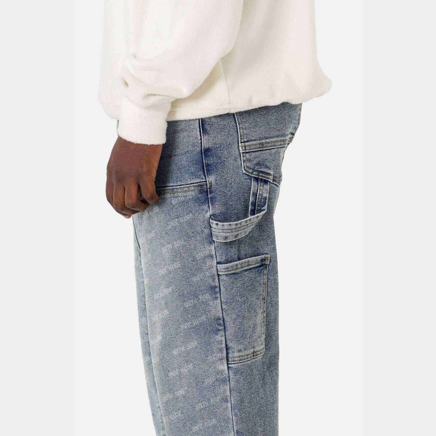Sixth June Monogram Carpenter Denim Pants Dblu
