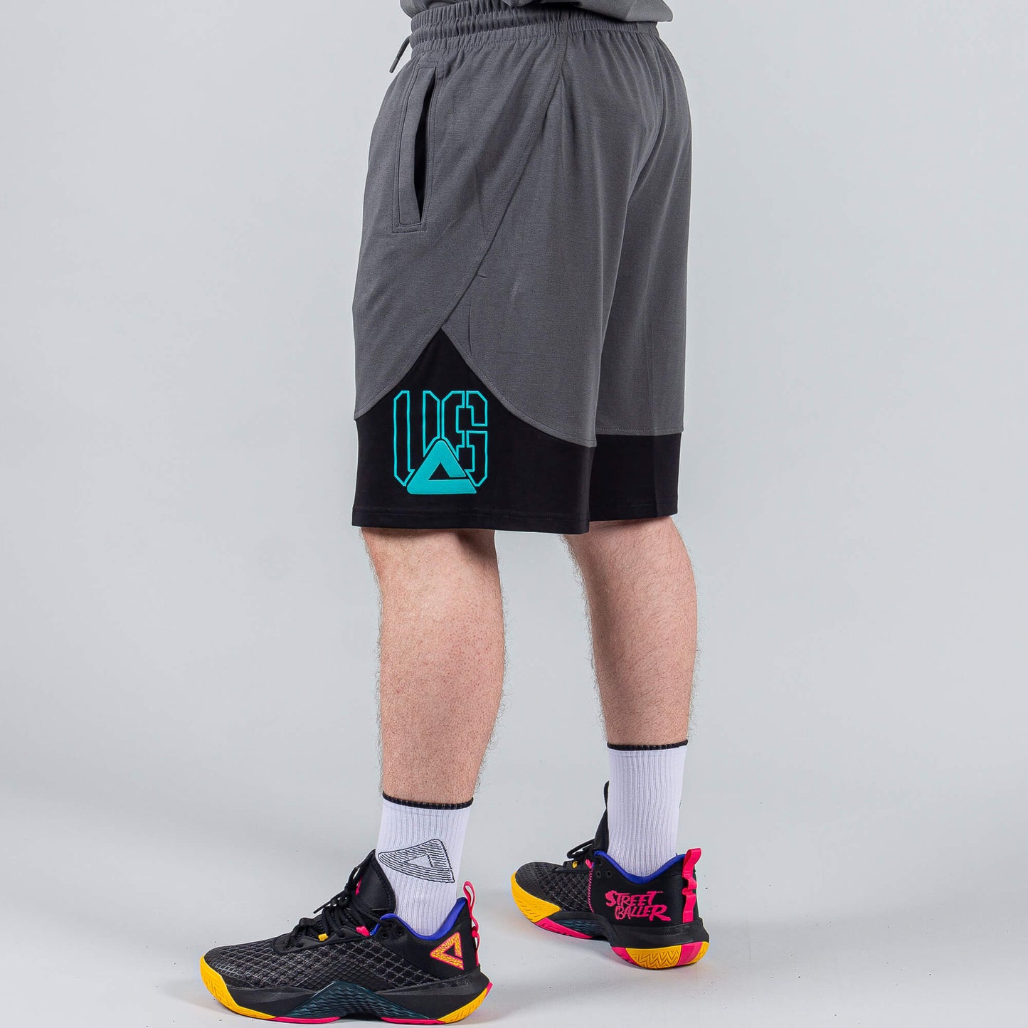 Basketbalové šortky Peak Underground MAGNETIC GREY