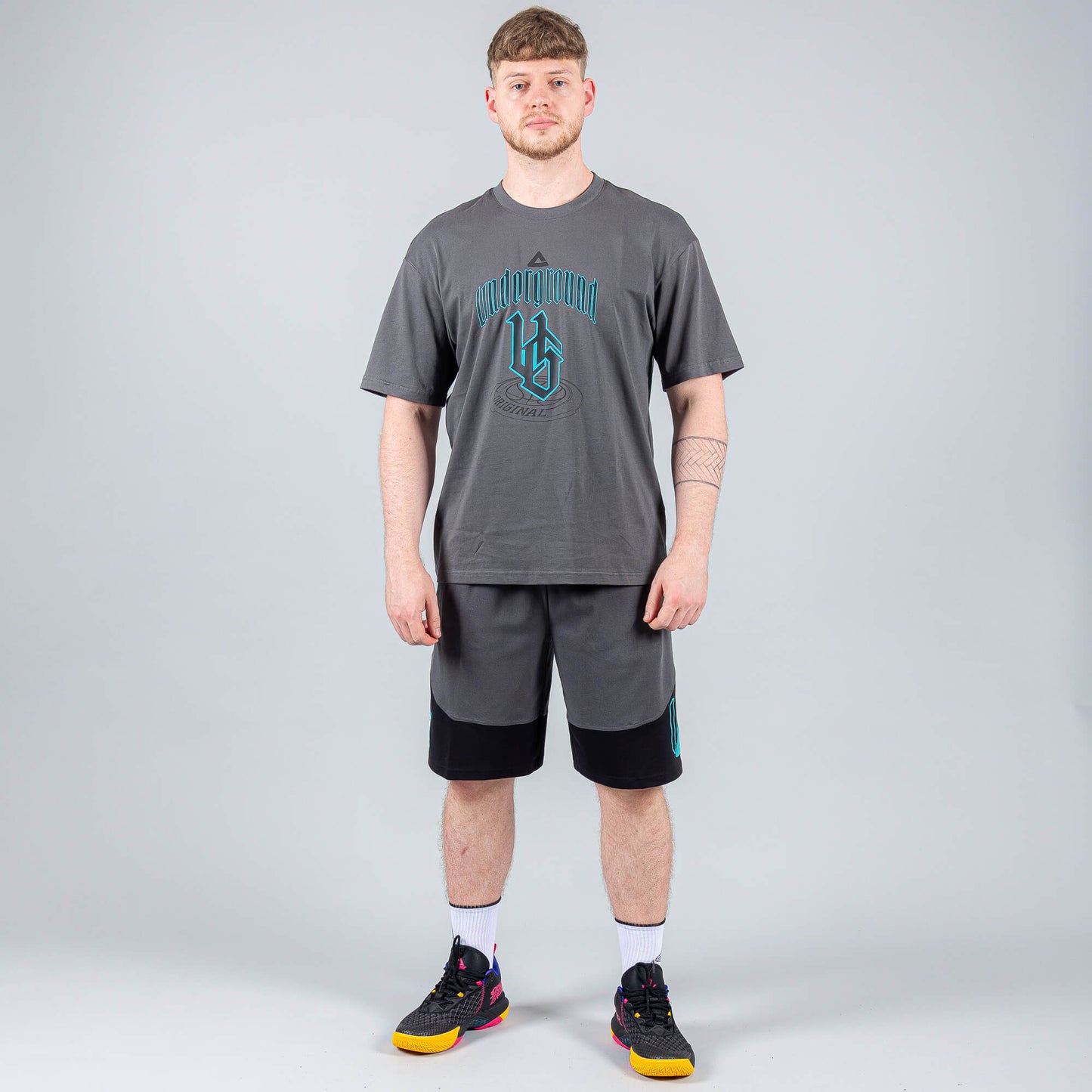 Basketbalové šortky Peak Underground MAGNETIC GREY