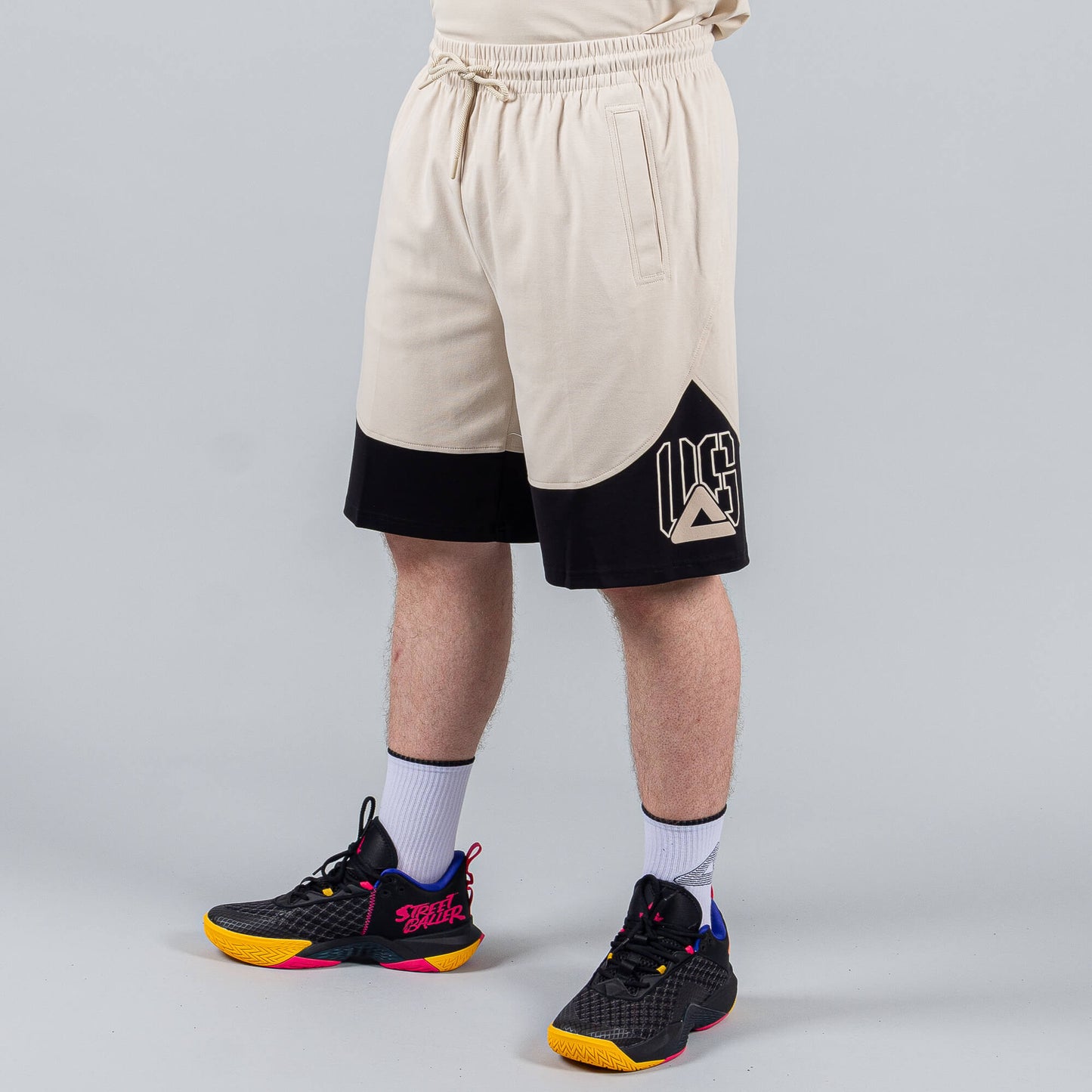 Basketbalové šortky Peak Underground WHITE GREY