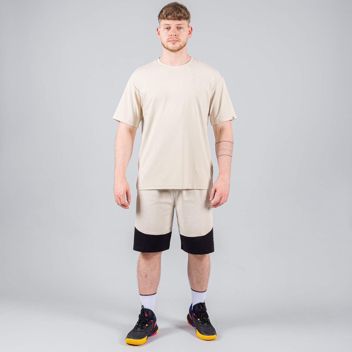 Basketbalové šortky Peak Underground WHITE GREY