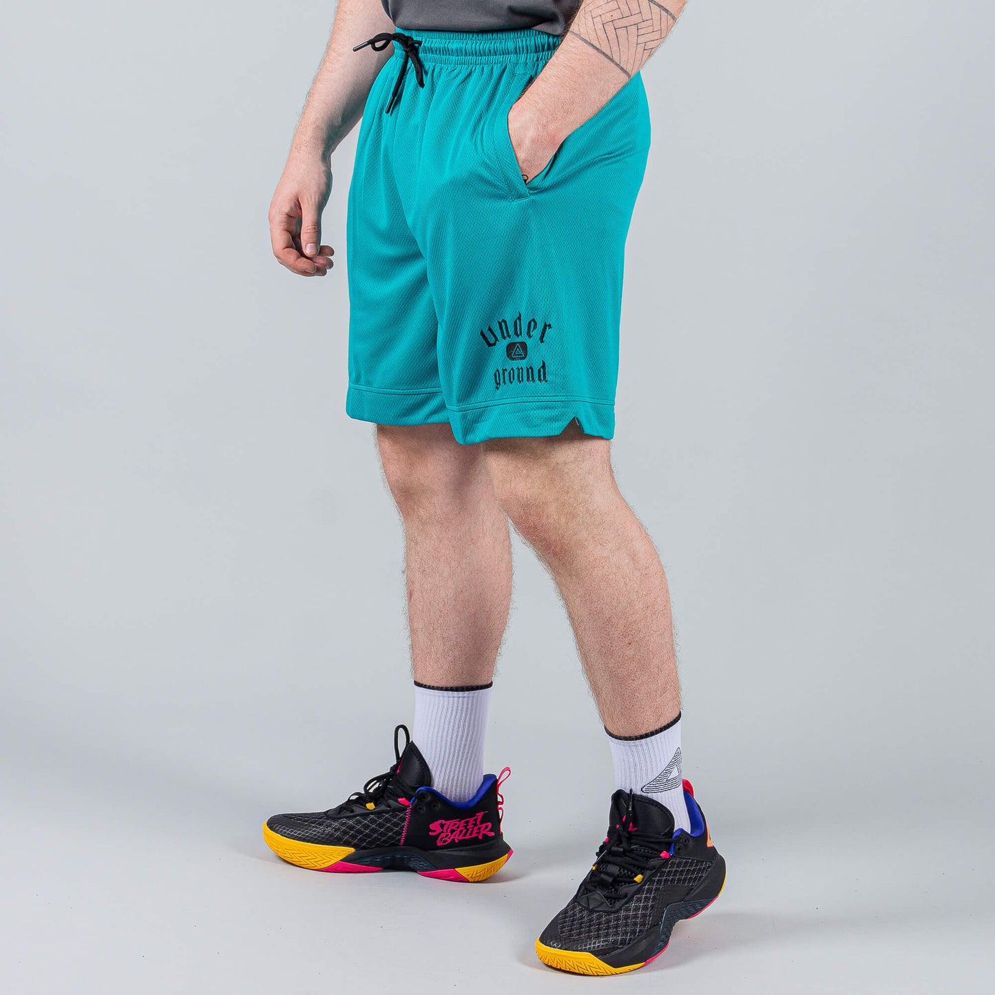 Basketbalové šortky Peak Underground GREEN