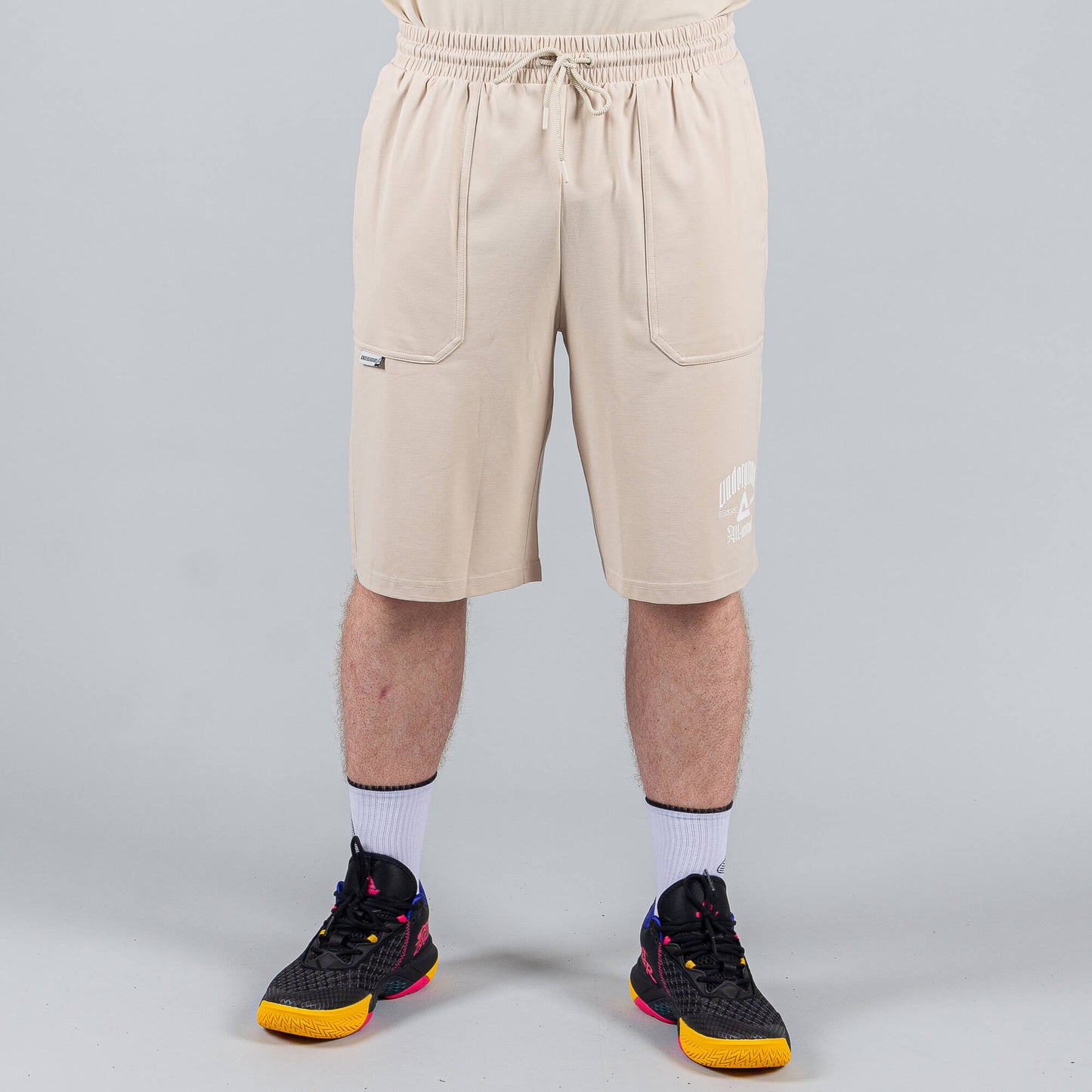 Basketbalové šortky Peak Underground WHITE GREY