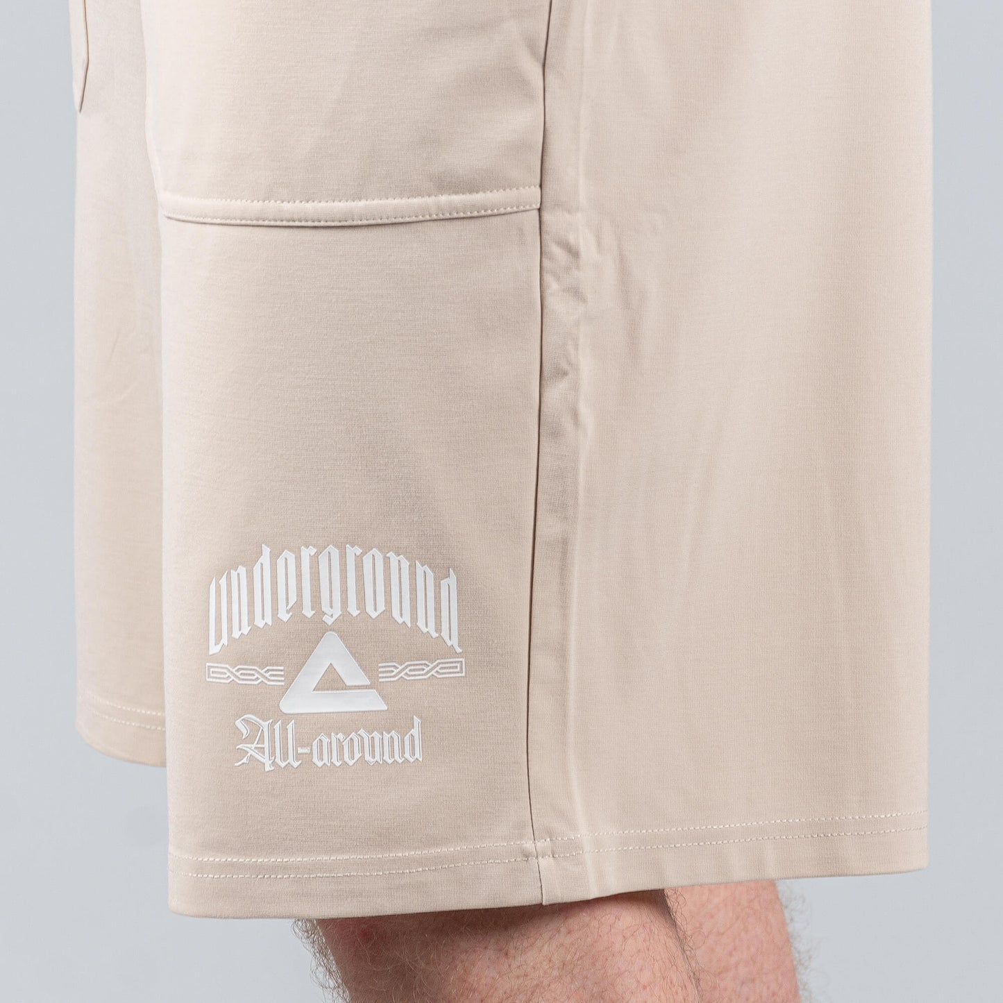 Basketbalové šortky Peak Underground WHITE GREY