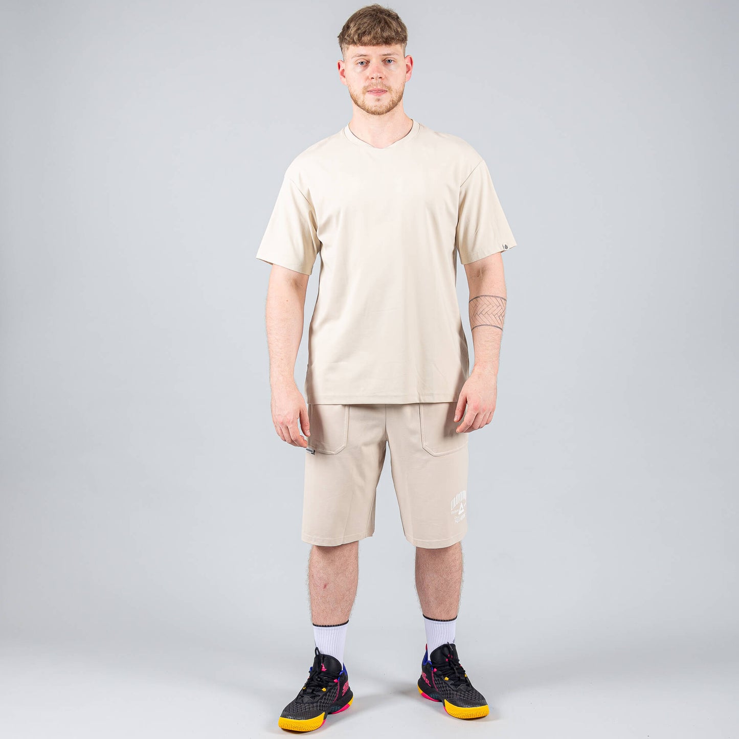 Basketbalové šortky Peak Underground WHITE GREY