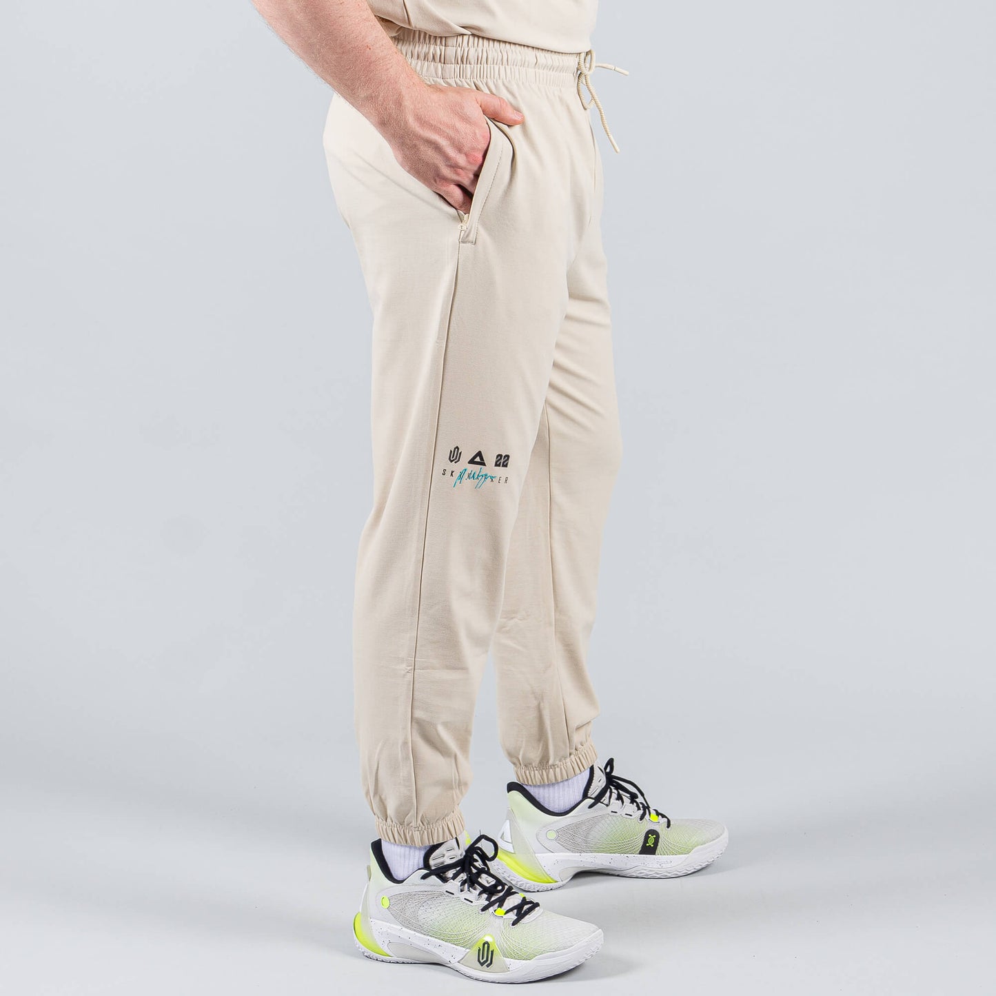 Pánske tepláky Peak Wiggins WHITE GREY