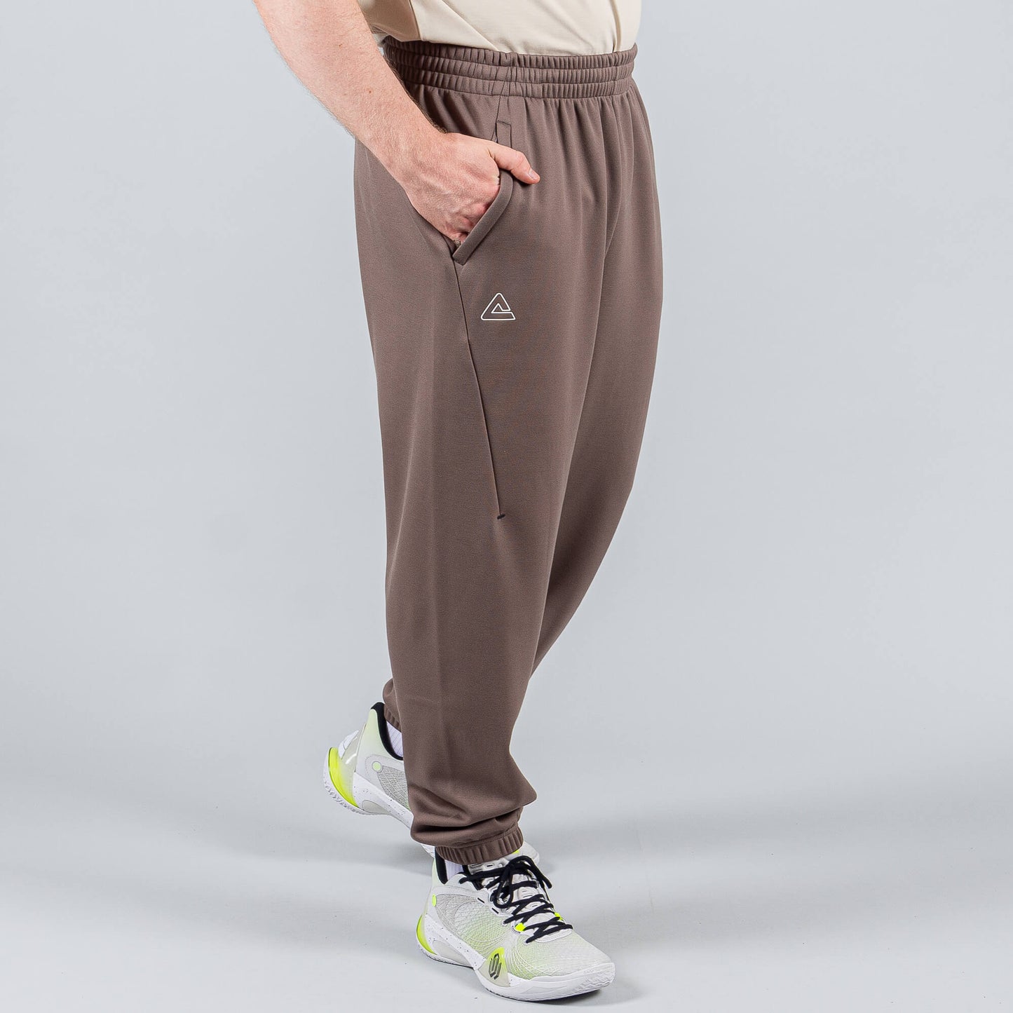 Tepláky Peak Wiggins Basketball Lifestyle Knitted Fleece Pants Brown