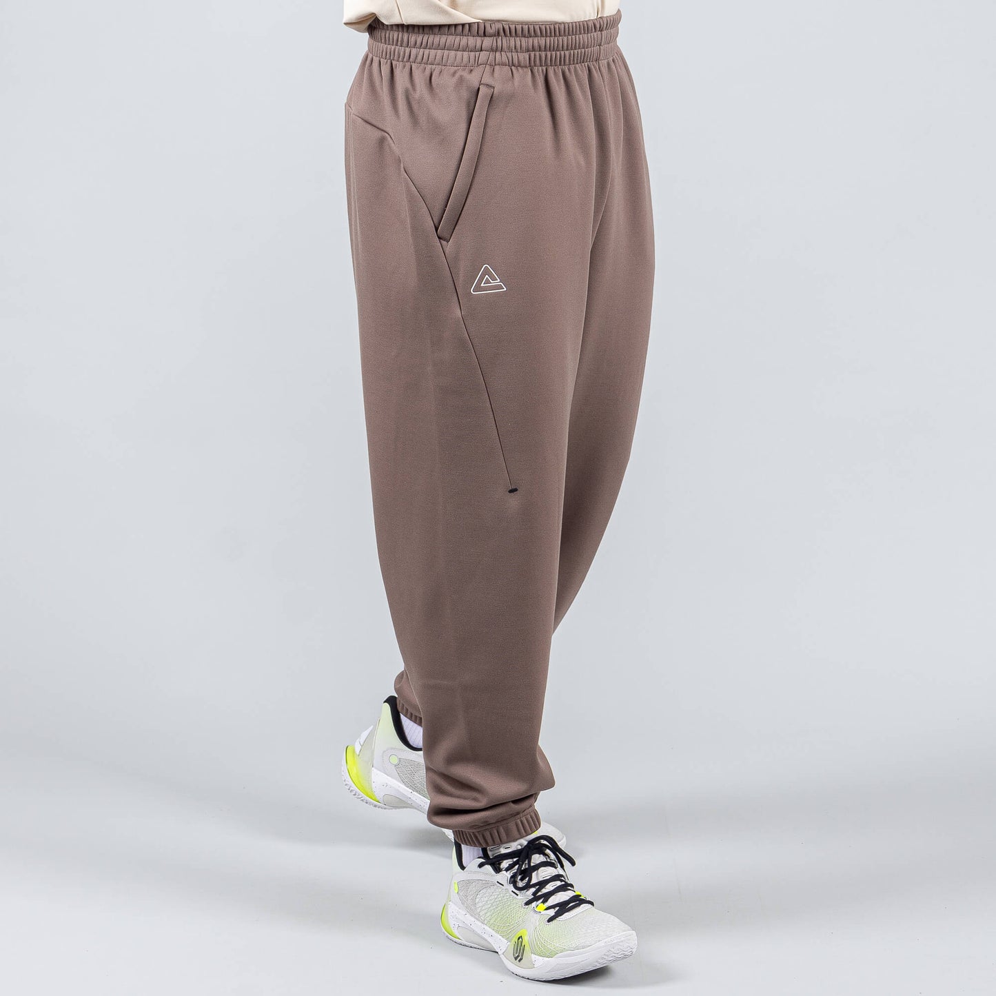 Tepláky Peak Wiggins Basketball Lifestyle Knitted Fleece Pants Brown