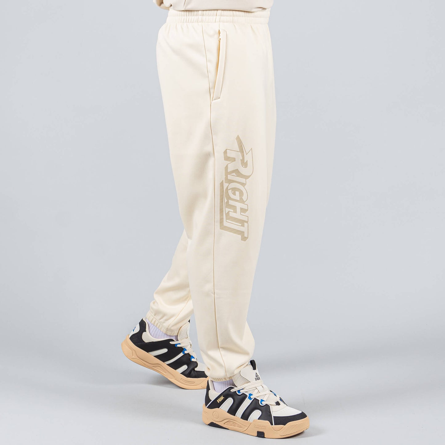 Tepláky Peak Right (Knitted Fleece Pants) Beige