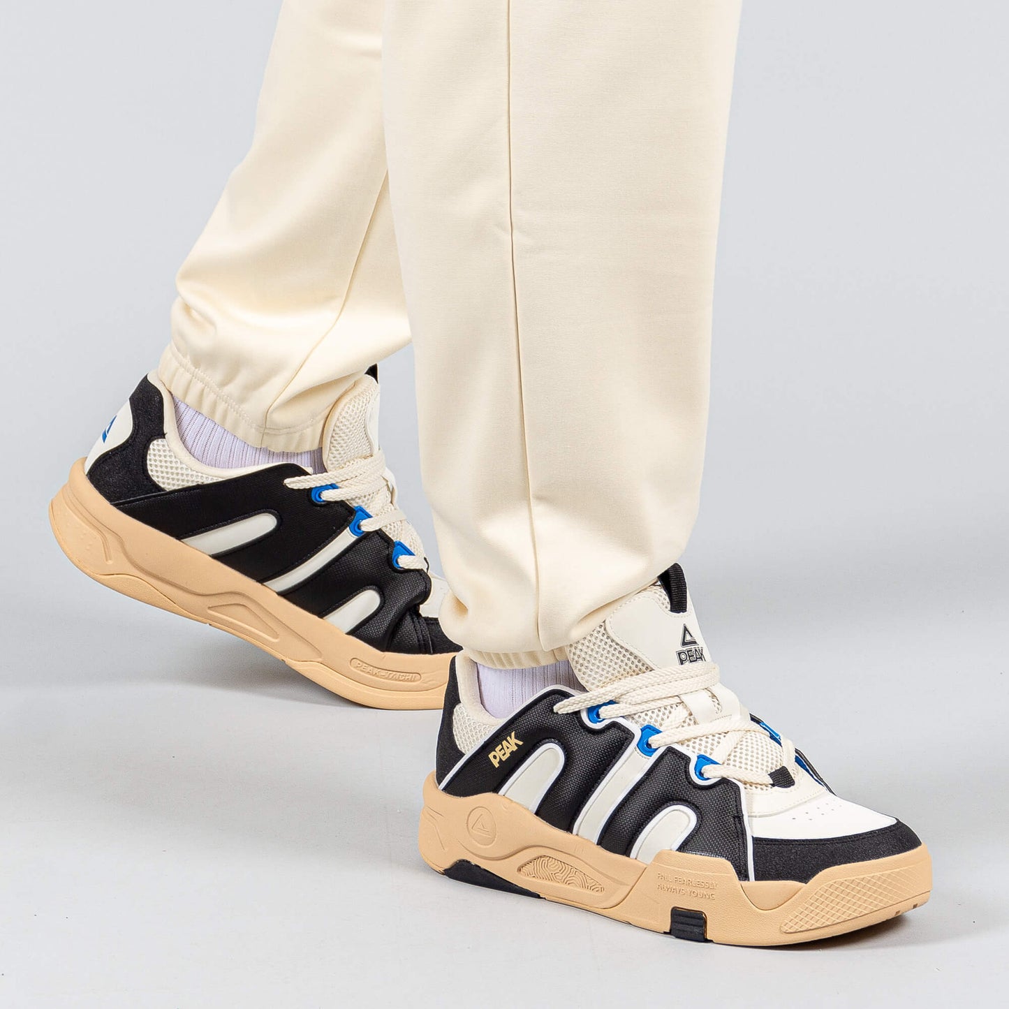 Tepláky Peak Right (Knitted Fleece Pants) Beige