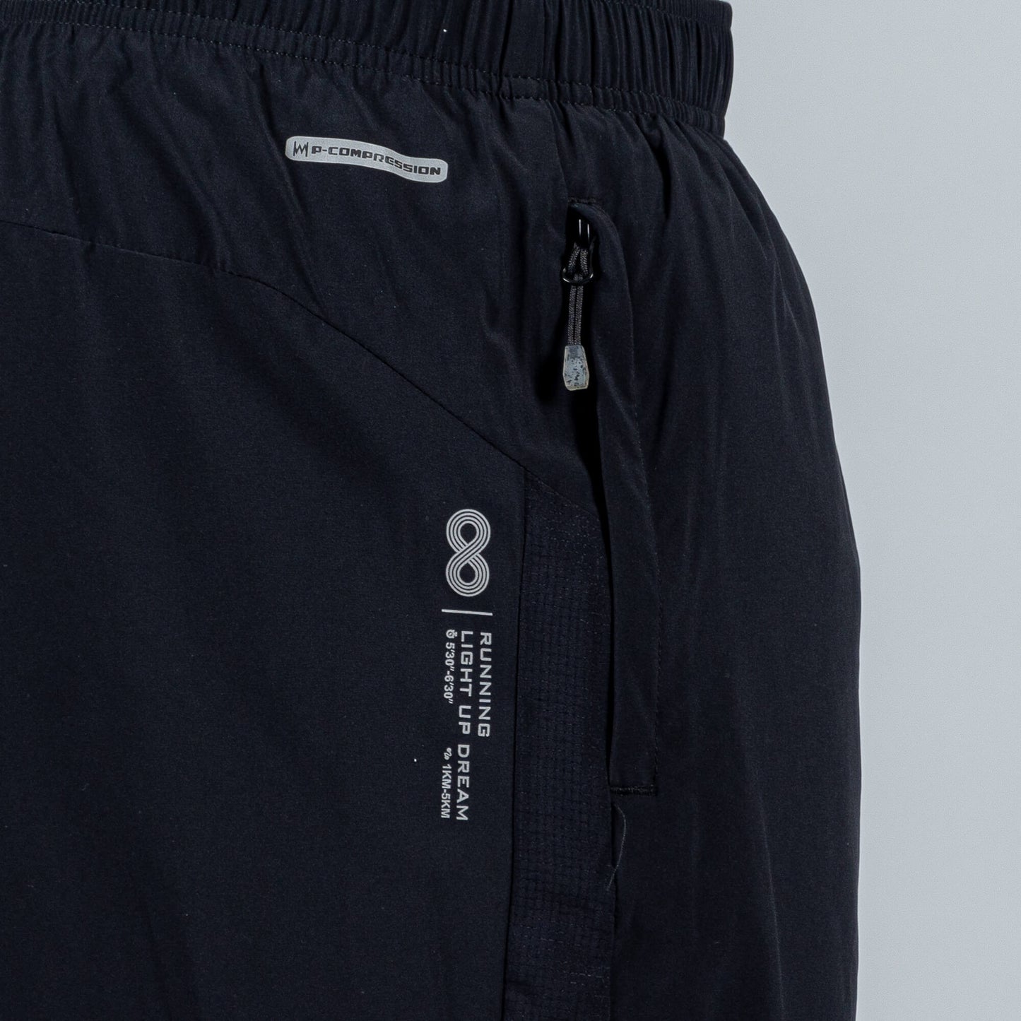 Bežecké šortky PEAK P-DRY BLACK