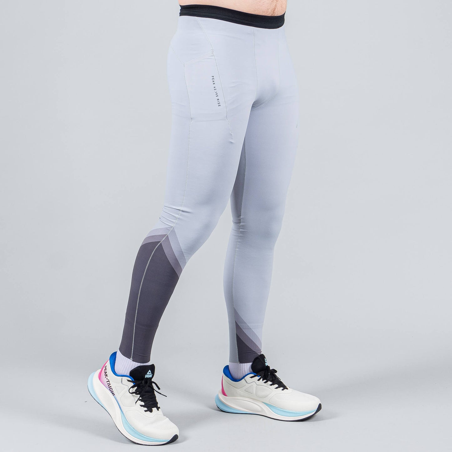 Bežecké legíny Peak SLIVER GREY