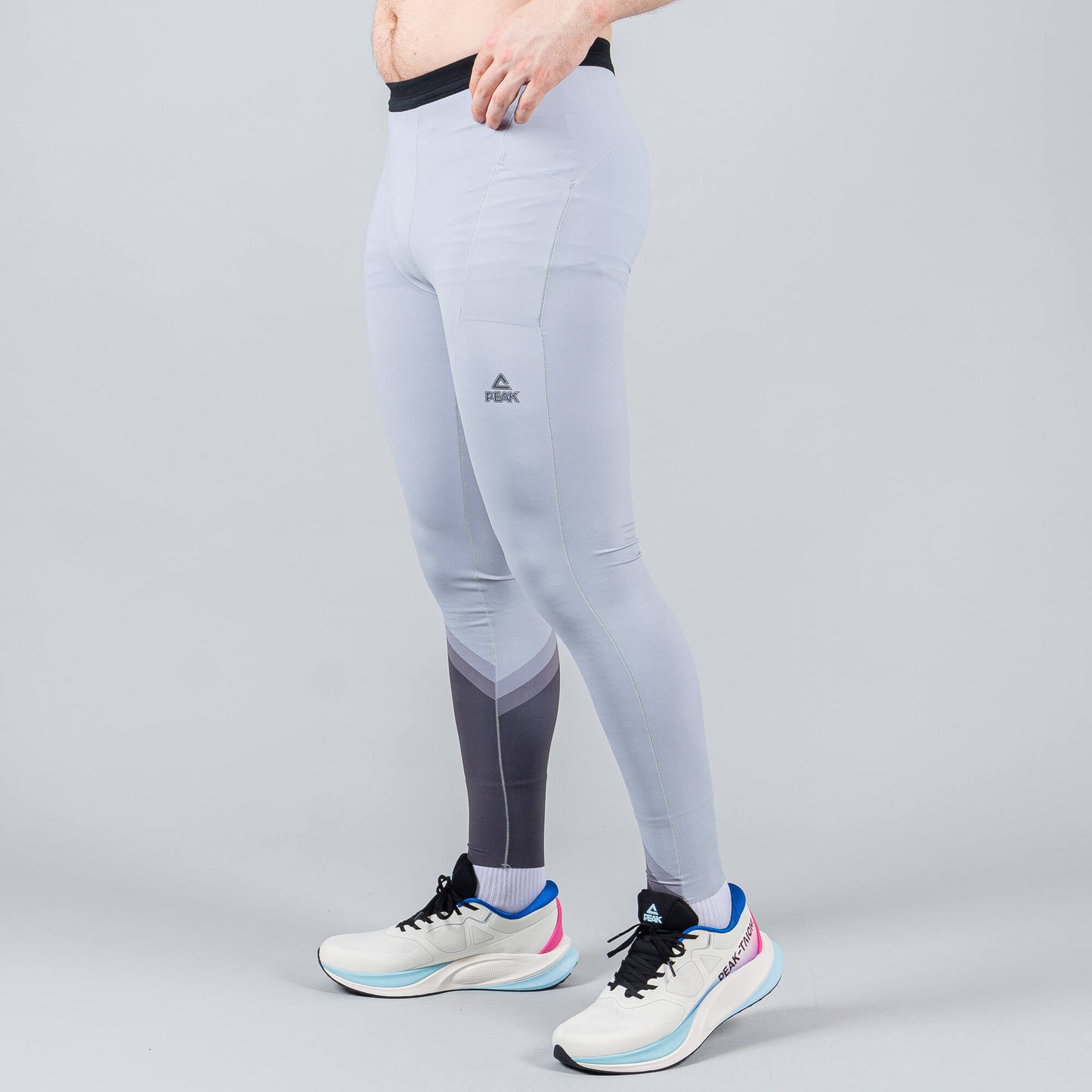 Bežecké legíny Peak SLIVER GREY