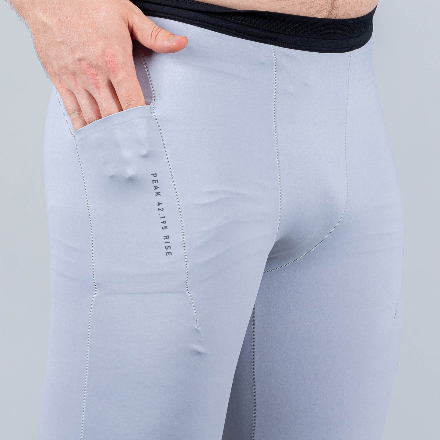 Bežecké legíny Peak SLIVER GREY