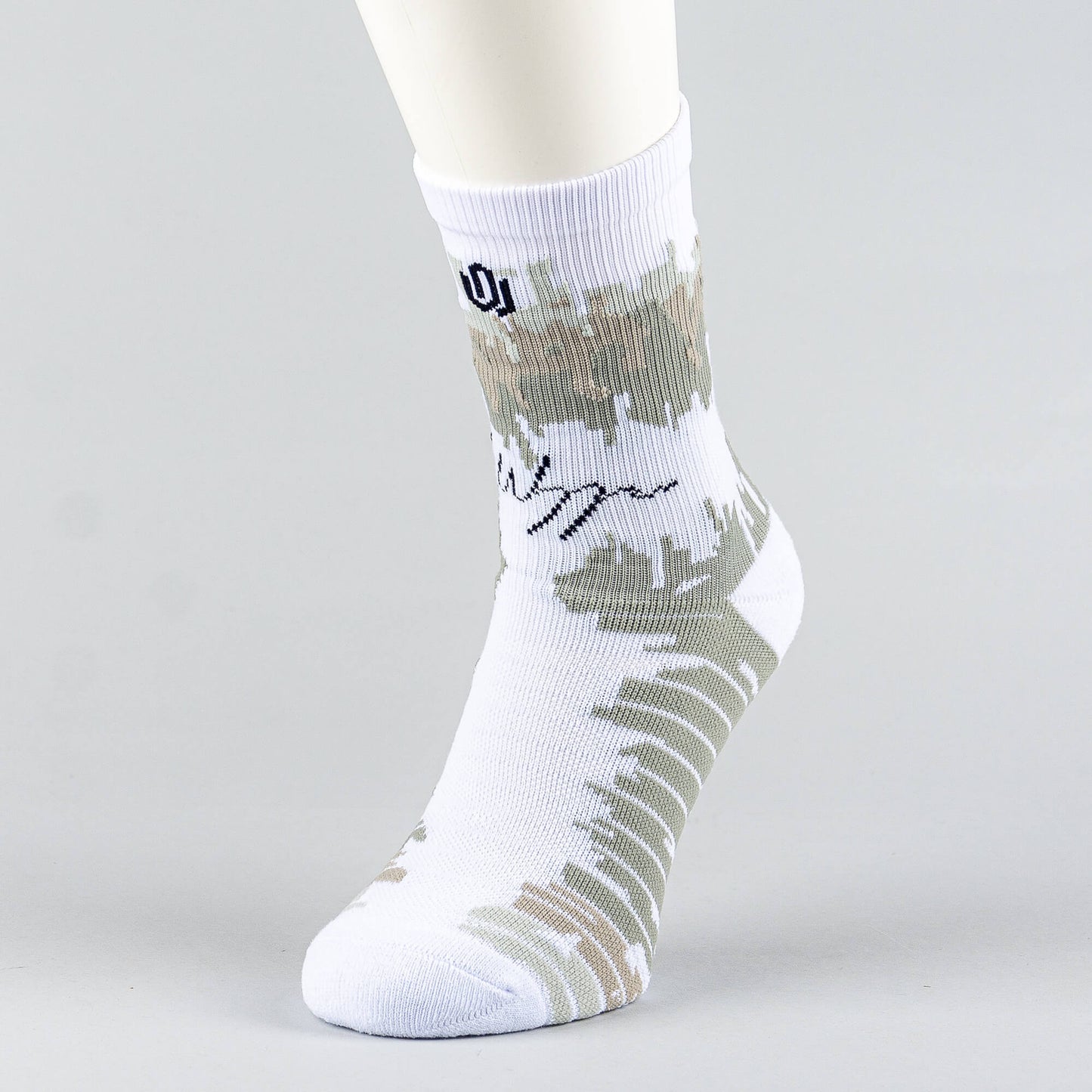 Basketbalové ponožky Peak Wiggins Basketbal Socks White/Grey