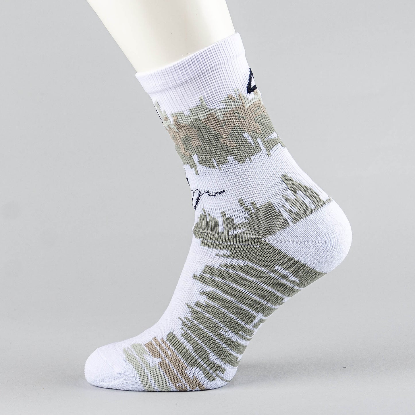 Basketbalové ponožky Peak Wiggins Basketbal Socks White/Grey