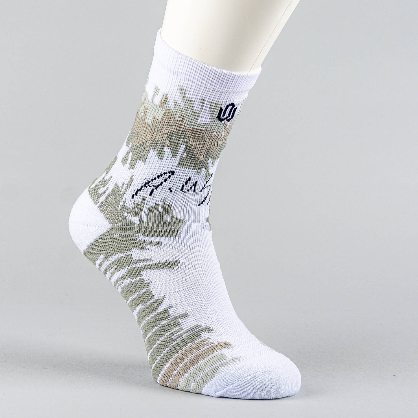 Basketbalové ponožky Peak Wiggins Basketbal Socks White/Grey
