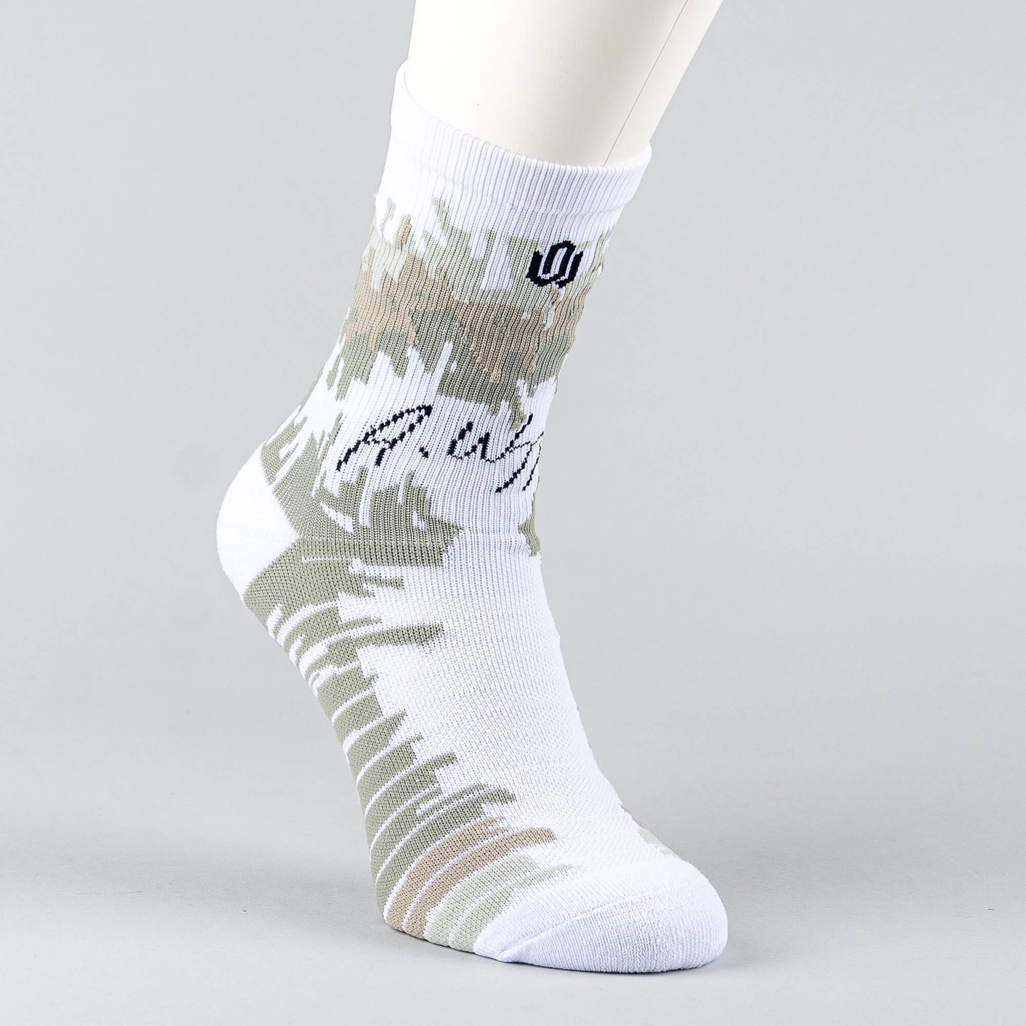 Basketbalové ponožky Peak Wiggins Basketbal Socks White/Grey