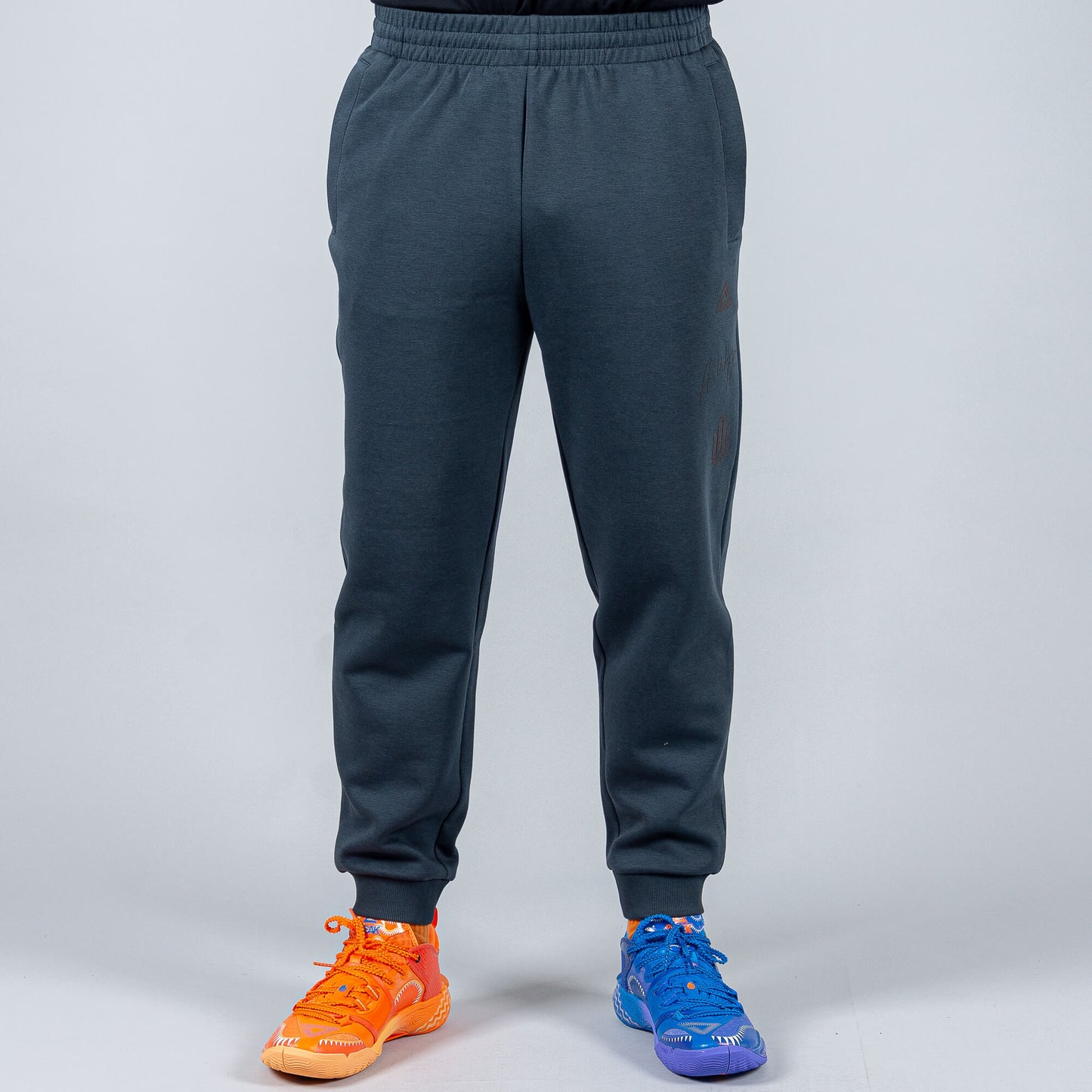 Tepláky Peak Basketball Wiggins Knitted Pants Dk.Grey Blue