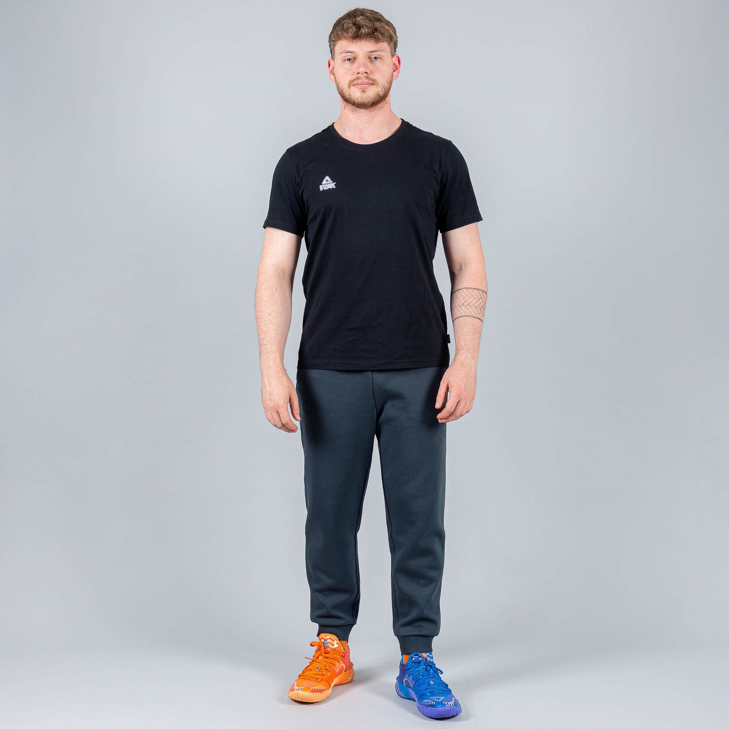 Tepláky Peak Basketball Wiggins Knitted Pants Dk.Grey Blue