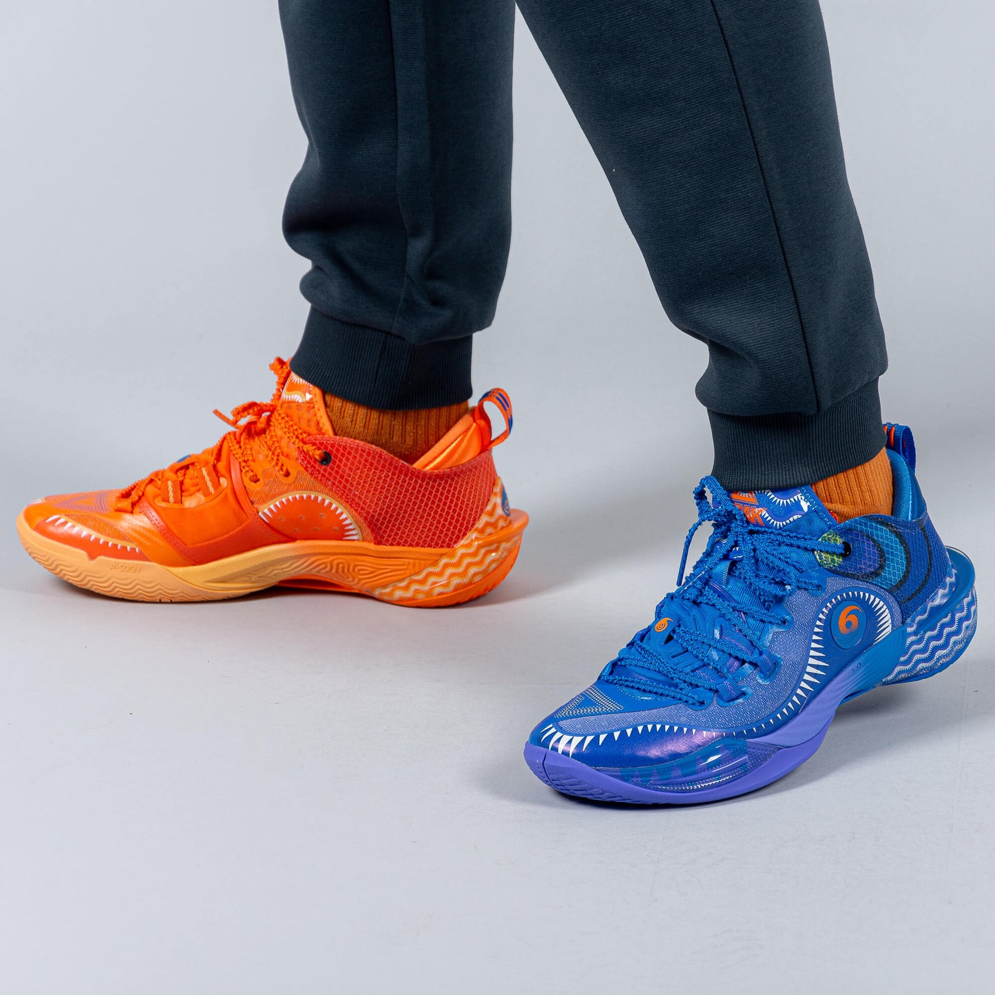 Tepláky Peak Basketball Wiggins Knitted Pants Dk.Grey Blue