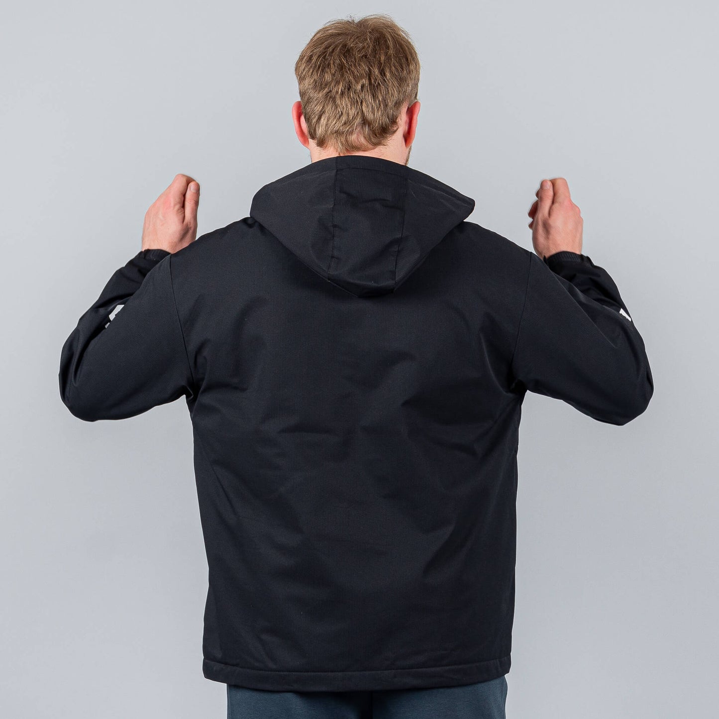 Bunda Peak Basketball Wiggins Polar Fleece Windbreaker Black