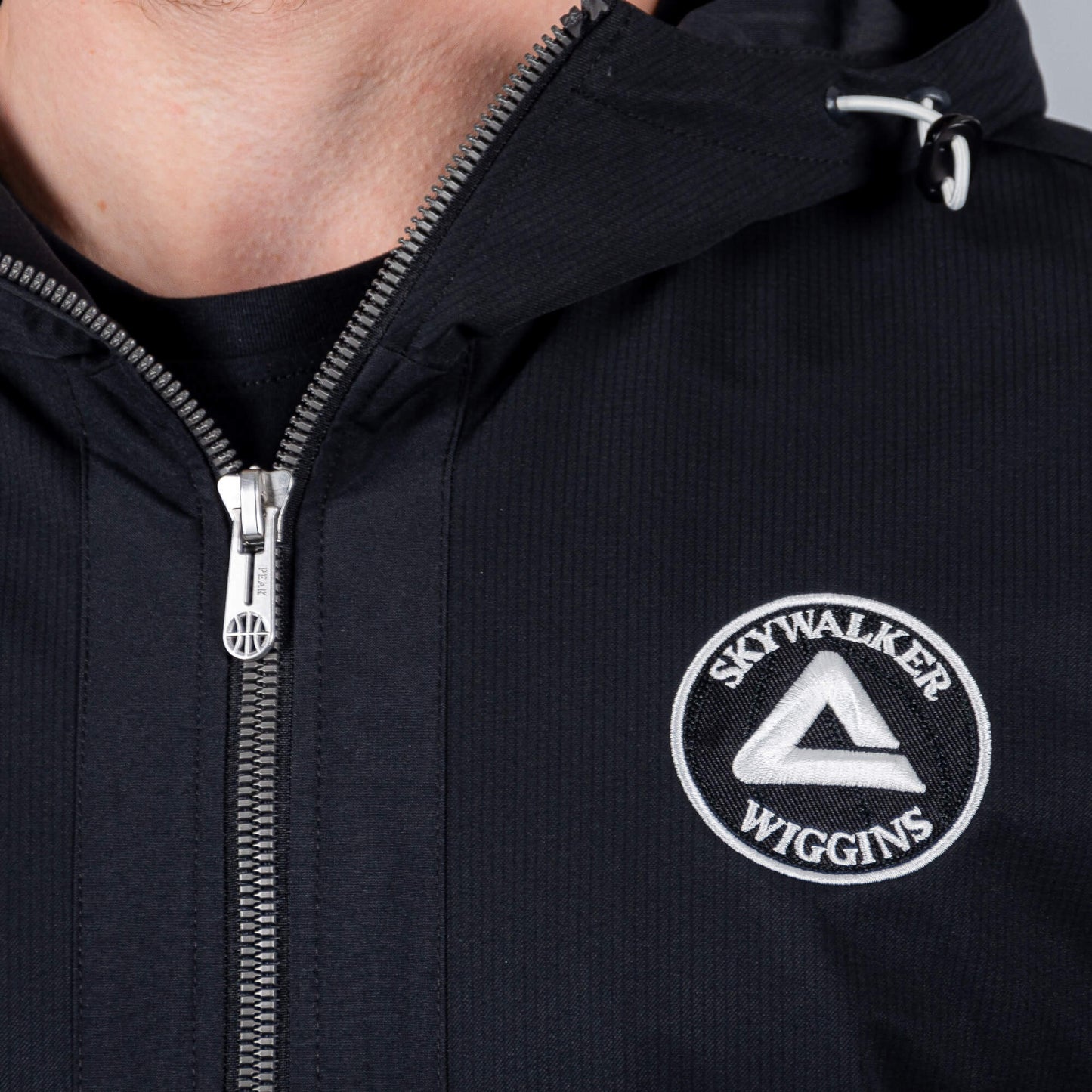 Bunda Peak Basketball Wiggins Polar Fleece Windbreaker Black