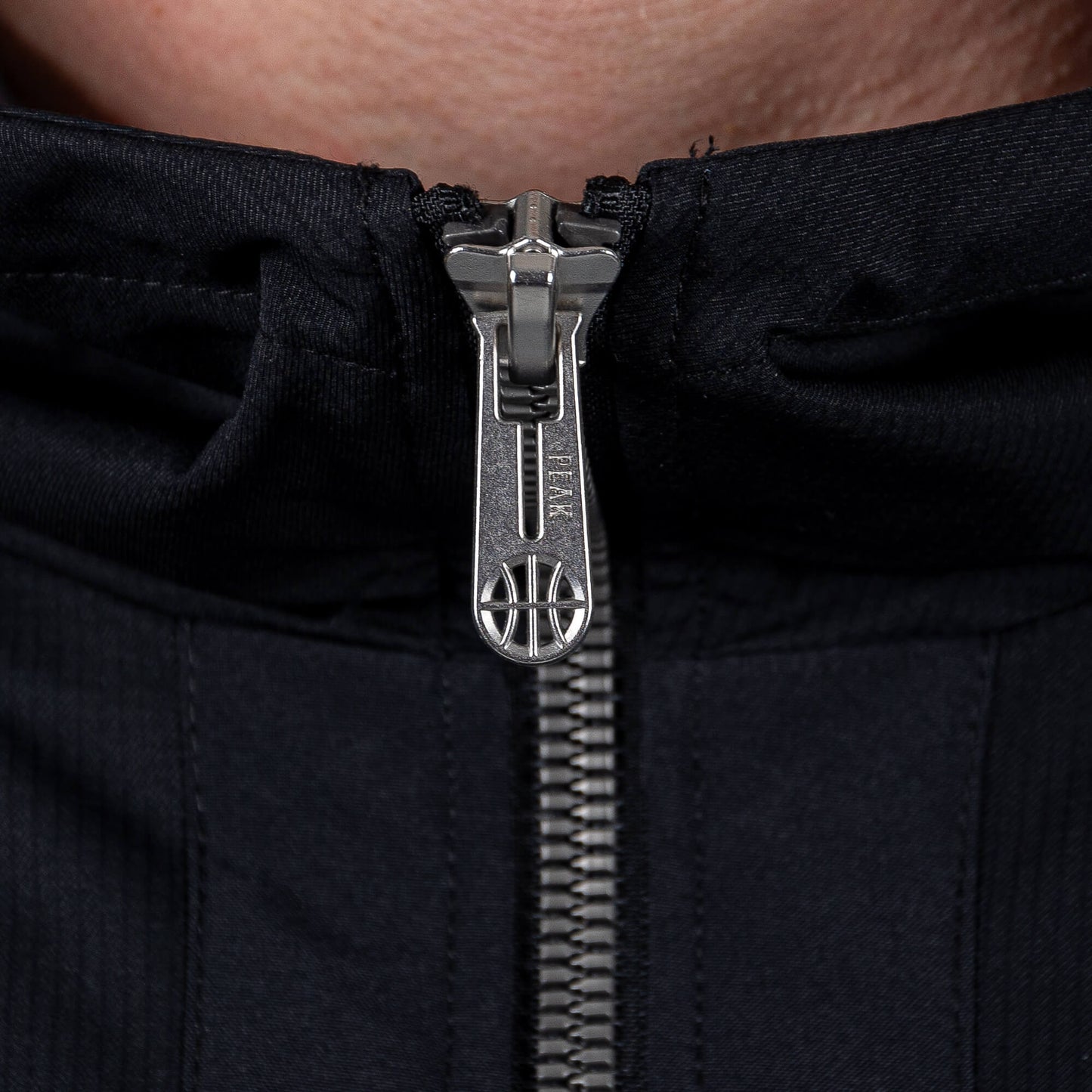 Bunda Peak Basketball Wiggins Polar Fleece Windbreaker Black