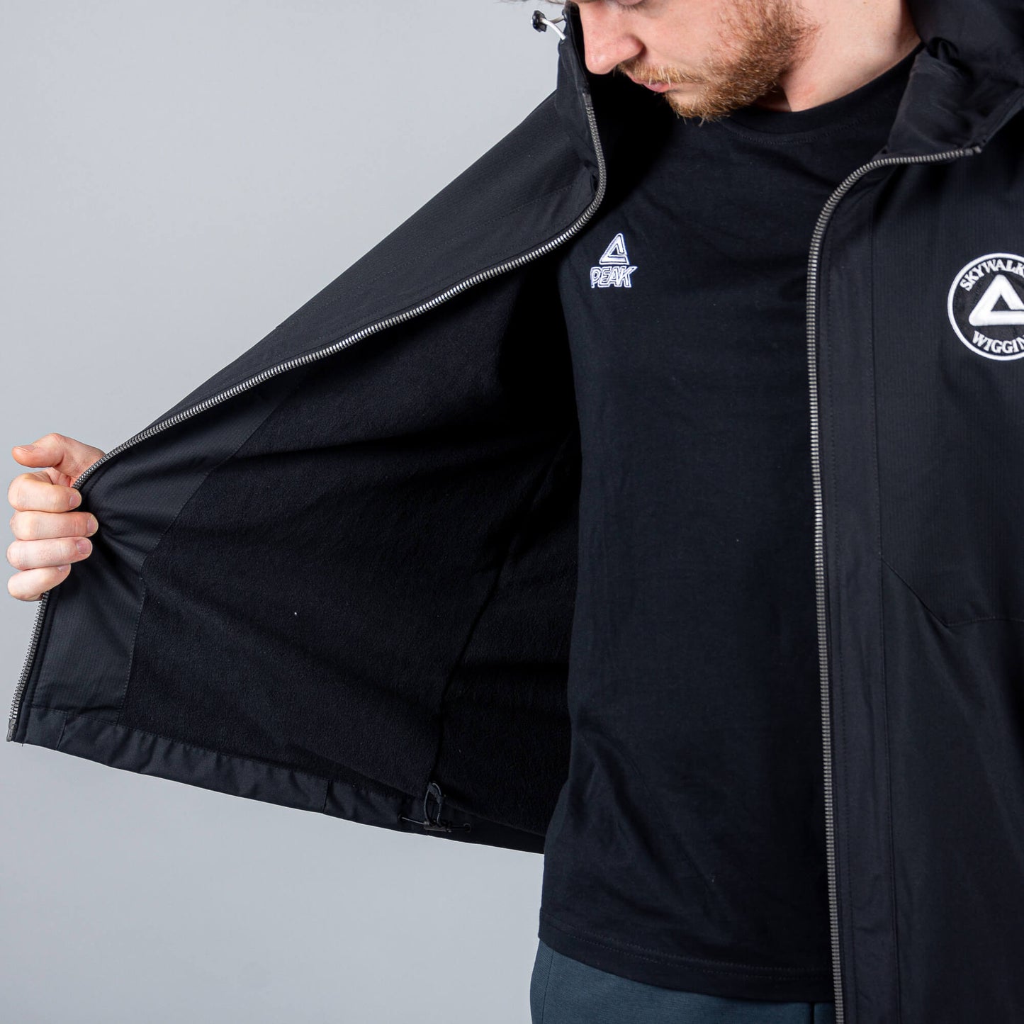 Bunda Peak Basketball Wiggins Polar Fleece Windbreaker Black