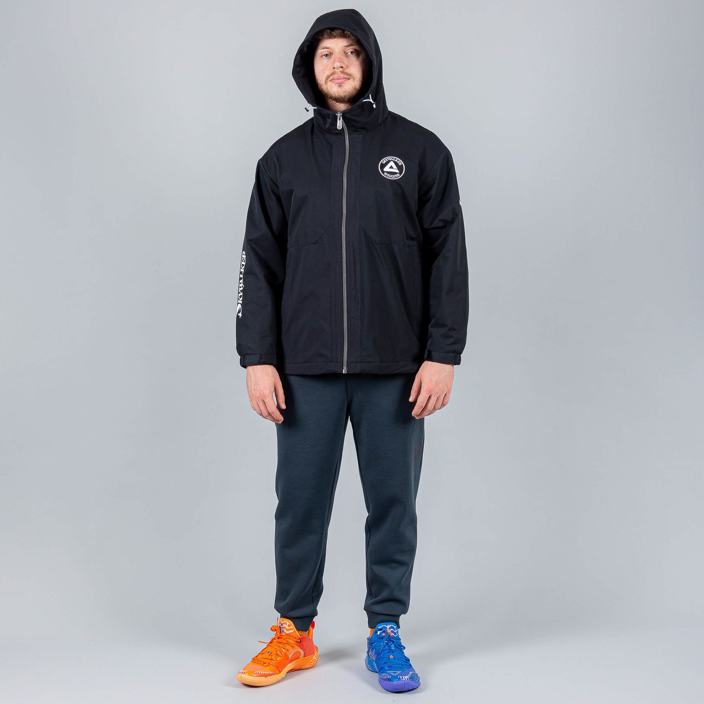 Bunda Peak Basketball Wiggins Polar Fleece Windbreaker Black