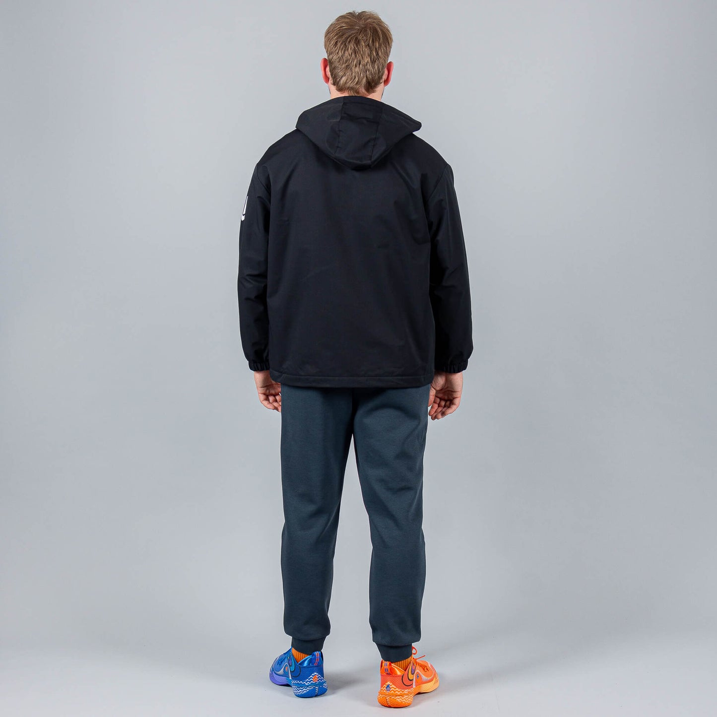 Bunda Peak Basketball Wiggins Polar Fleece Windbreaker Black